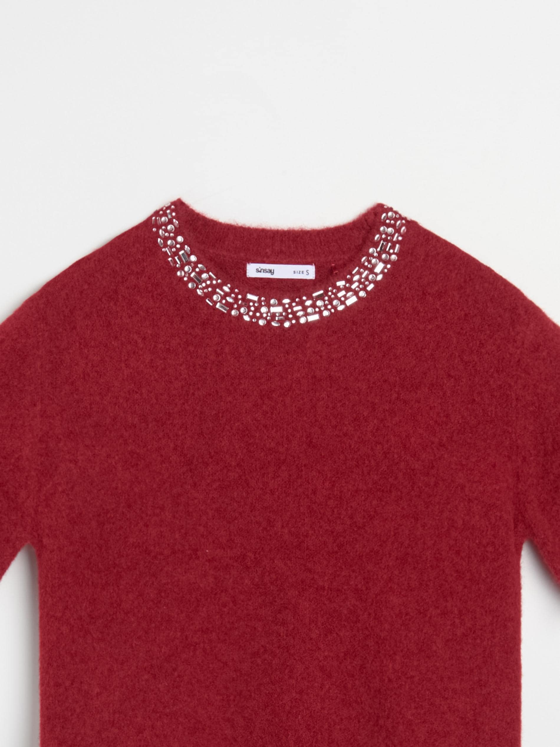 Sinsay - Μπλούζα-πουλόβερ με μείγμα μαλλιού - κοκκινο φωτογραφία