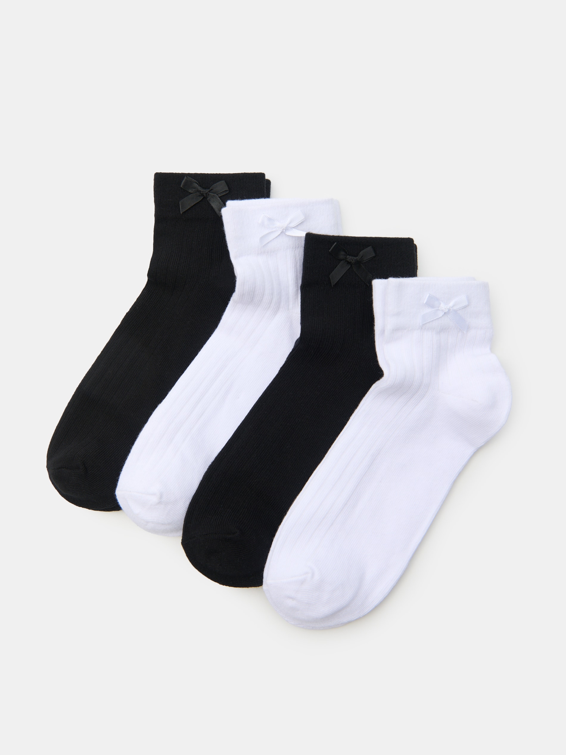 Sinsay - Prążkowane skarpetki 4 pack - biały