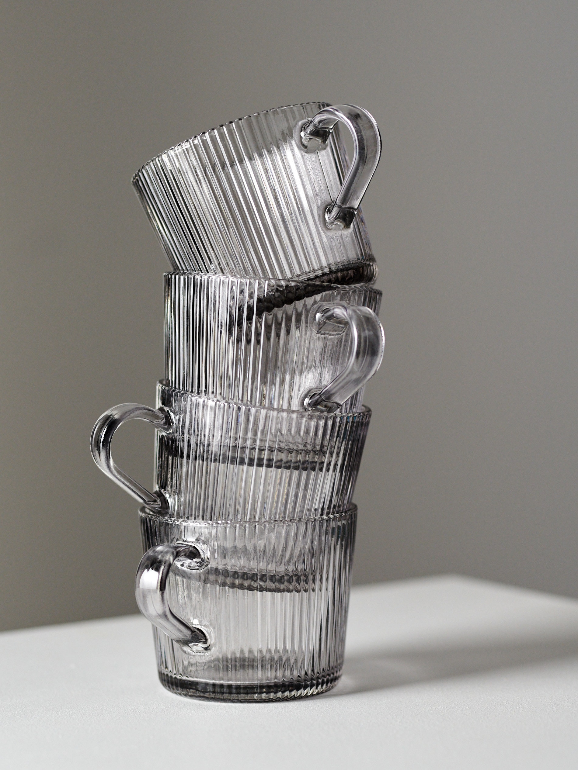 Sinsay - Σετ με 4 κούπες - σκουρο γκρι φωτογραφία