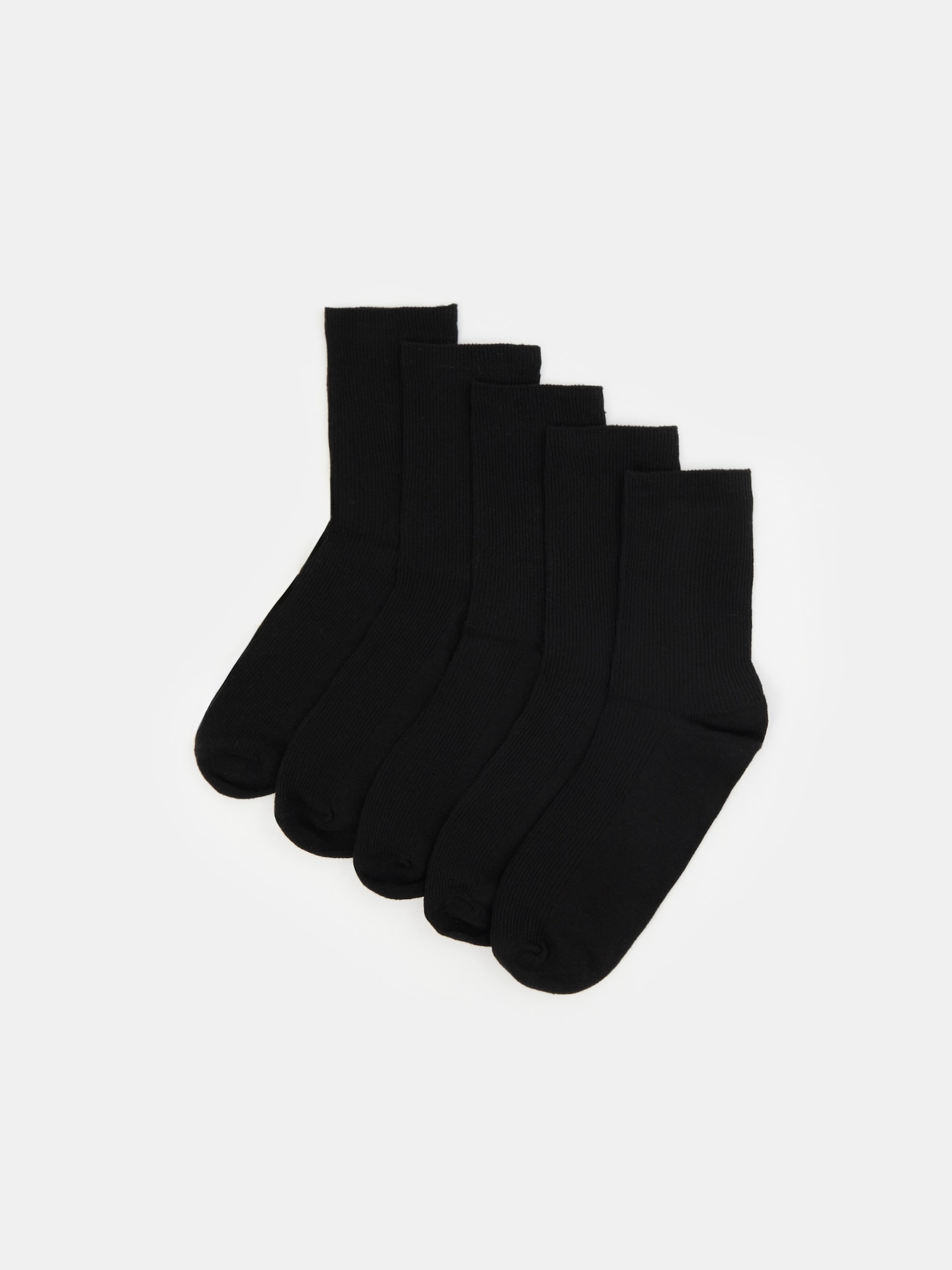 Sinsay - Prążkowane skarpetki 5 pack - czarny