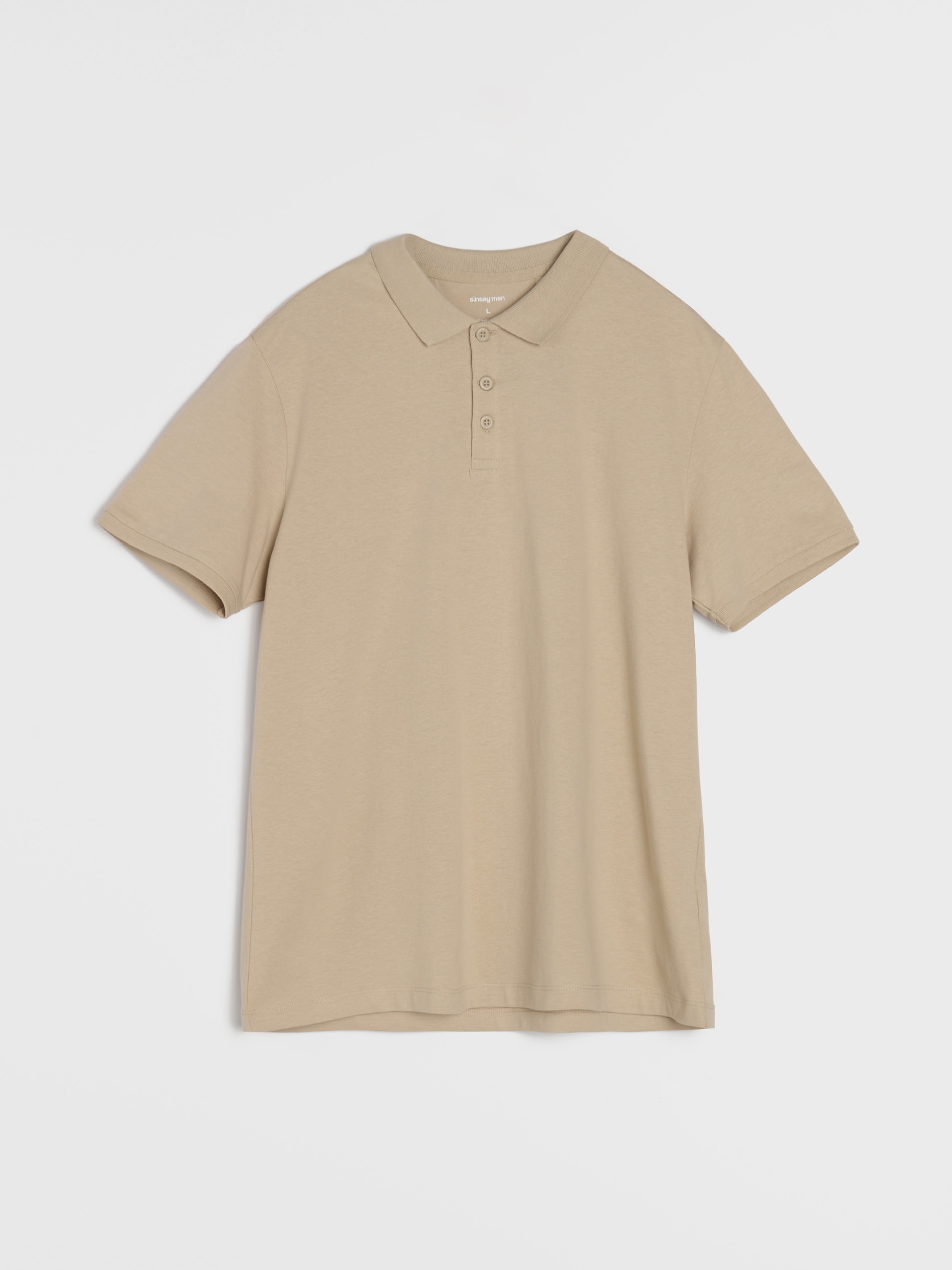 Sinsay - Bawełniane polo - beżowy