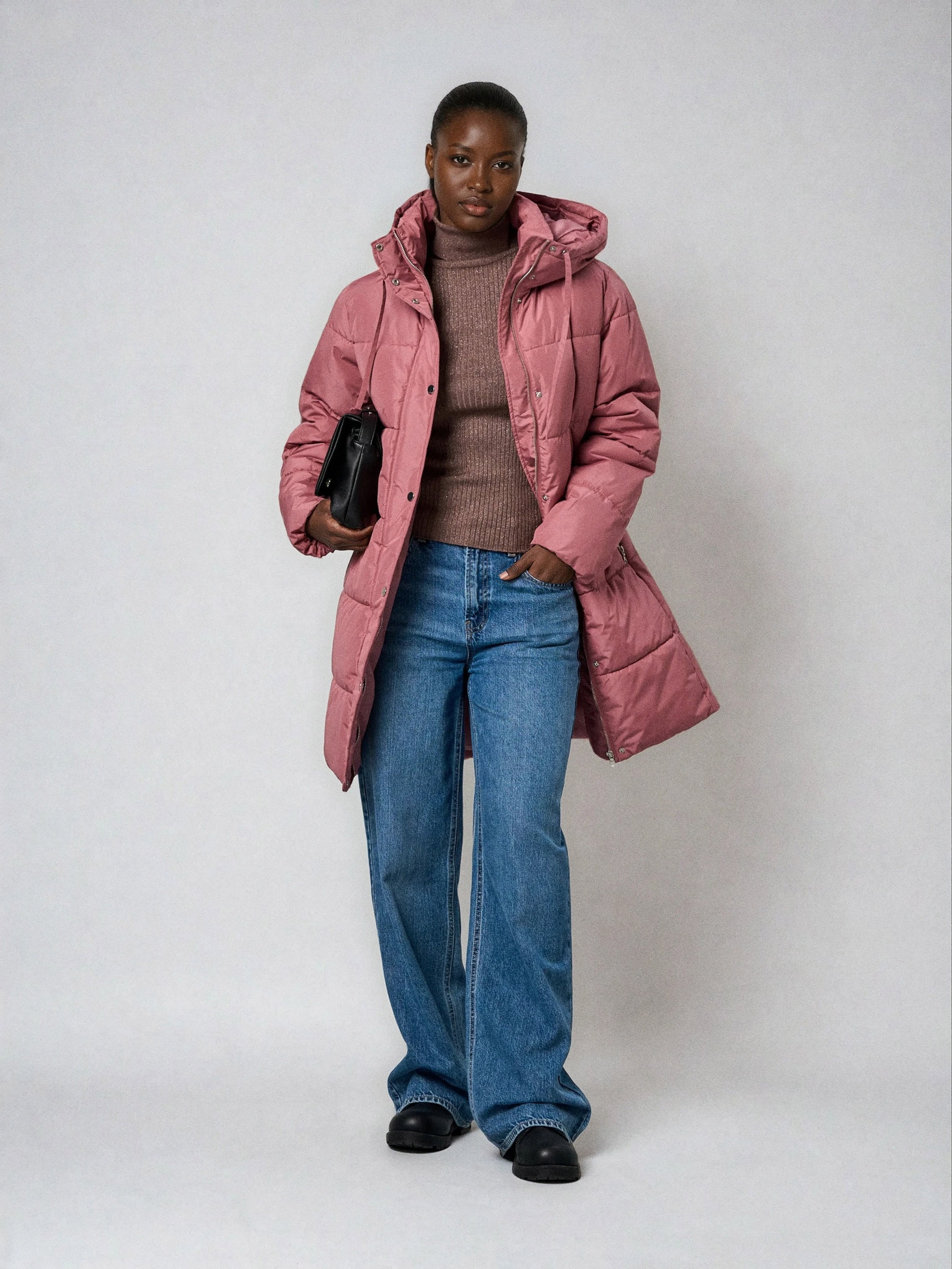 Sinsay - Πλεκτό με ριμπ ύφανση - σκουρο καφε φωτογραφία