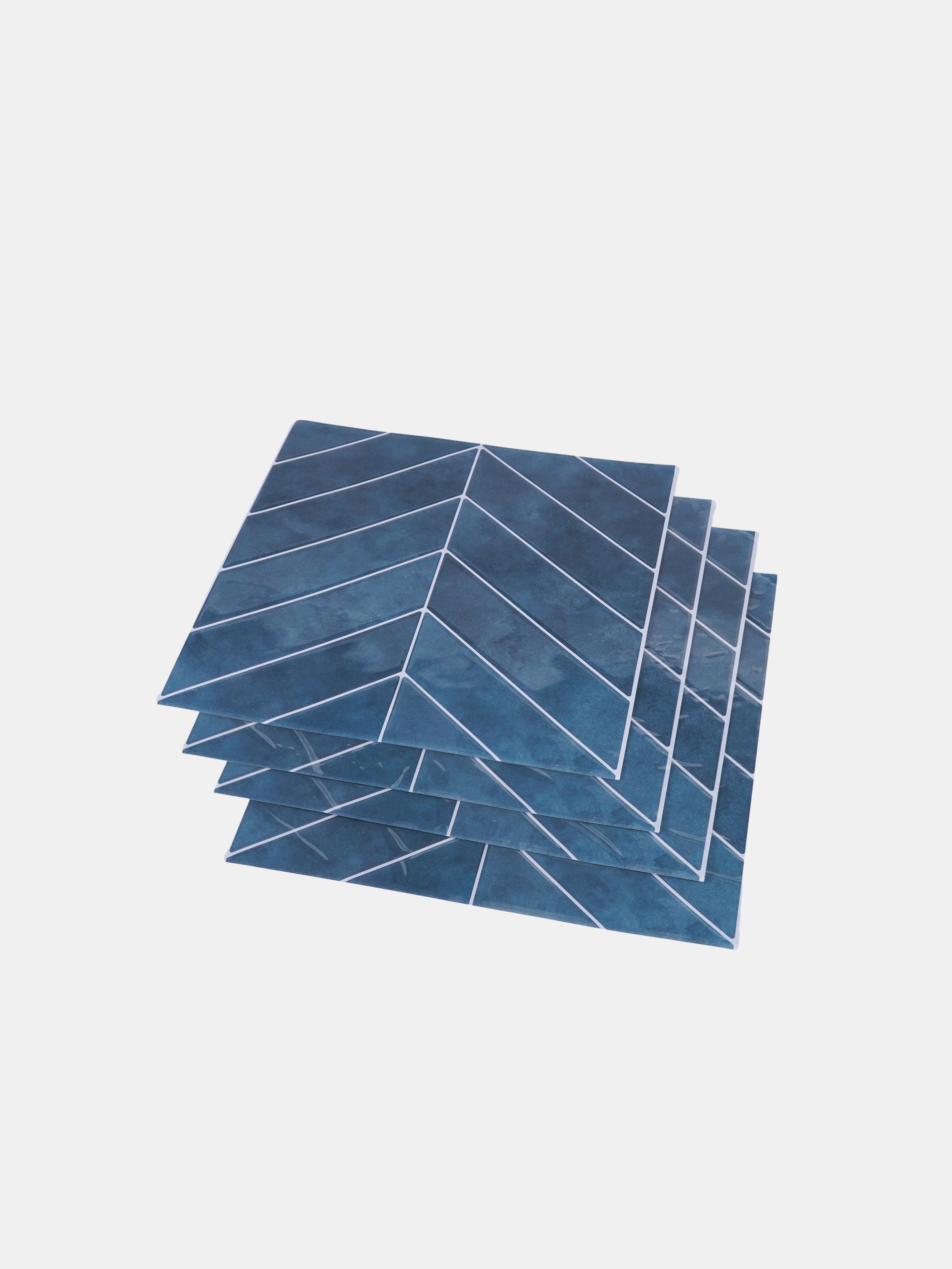 Sinsay - Αυτοκόλλητα πλακάκια, σετ 4 τεμαχίων - λουλακι φωτογραφία