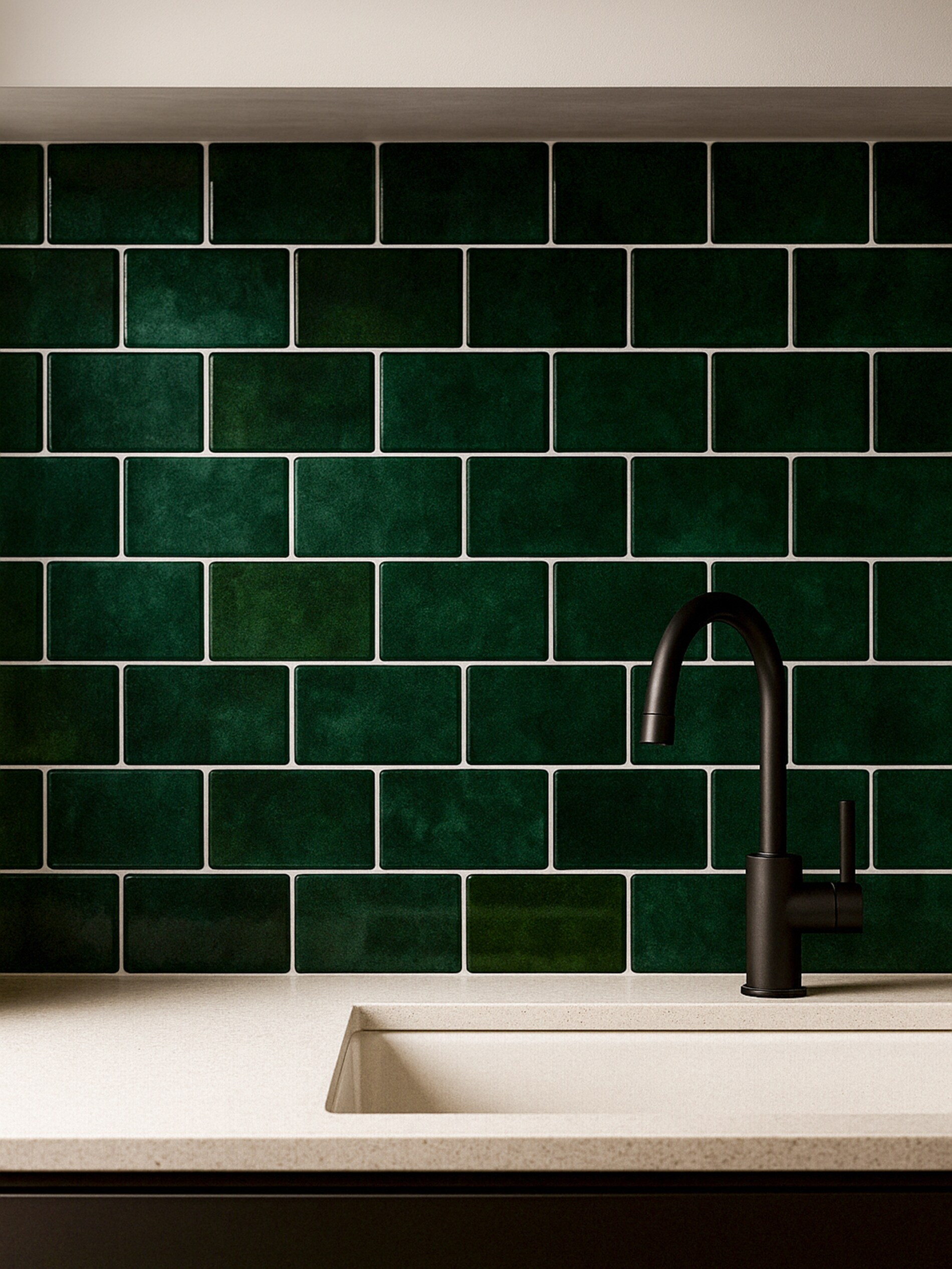 Sinsay - Αυτοκόλλητα πλακάκια, σετ 4 τεμαχίων - σκουρο τιρκουαζ φωτογραφία