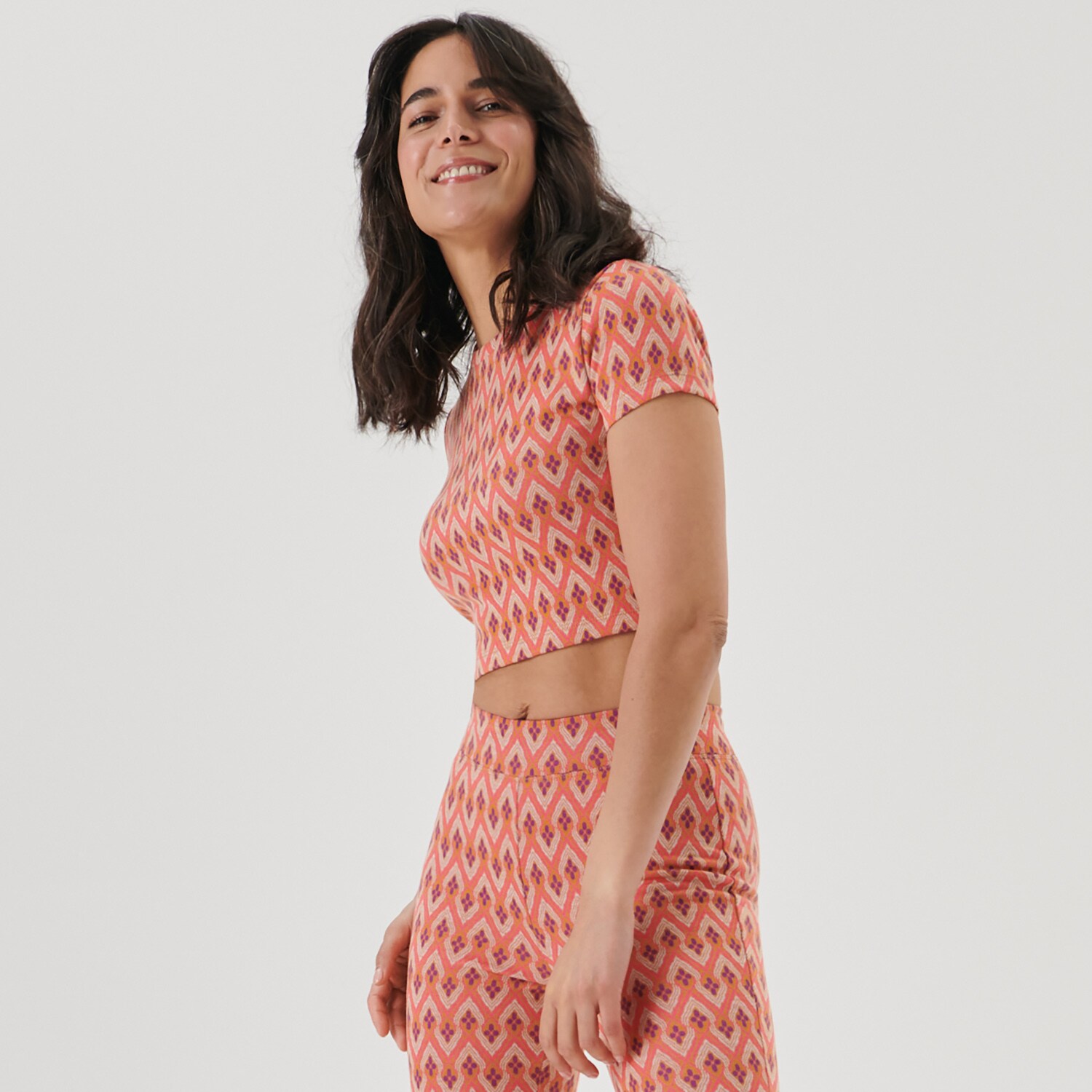 Sinsay - Crop top con motivos - Multicolor
