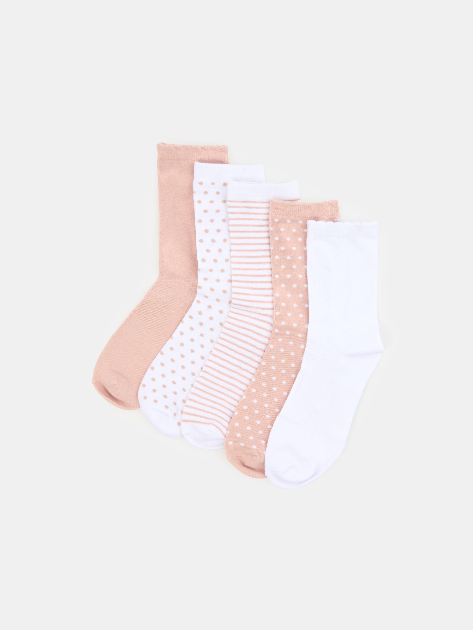 Sinsay - Σετ με 5 ζεύγη κάλτσες - θαμπο ροζ φωτογραφία