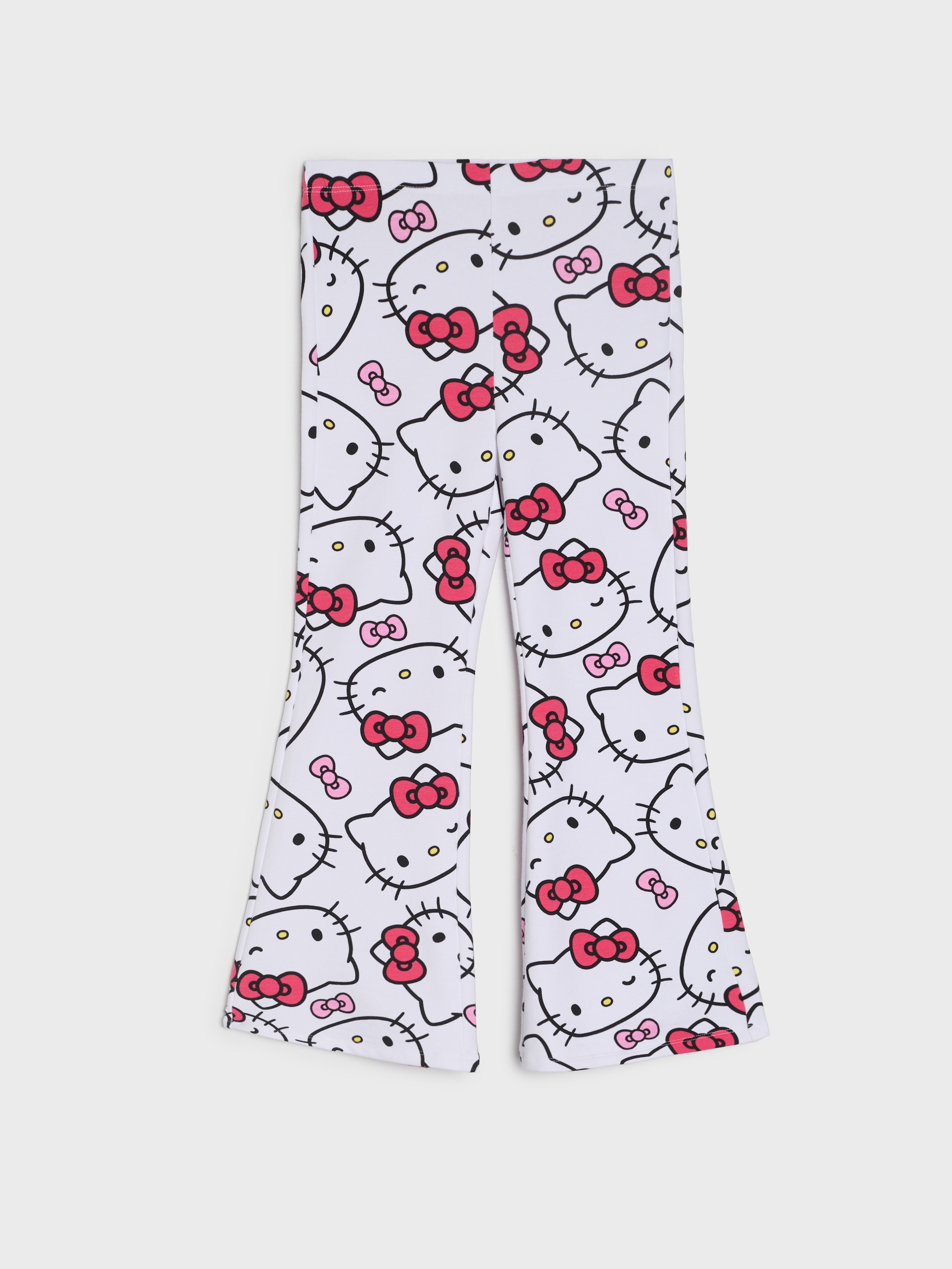 Sinsay - Spodnie flare ze wzorem Hello Kitty - różowy