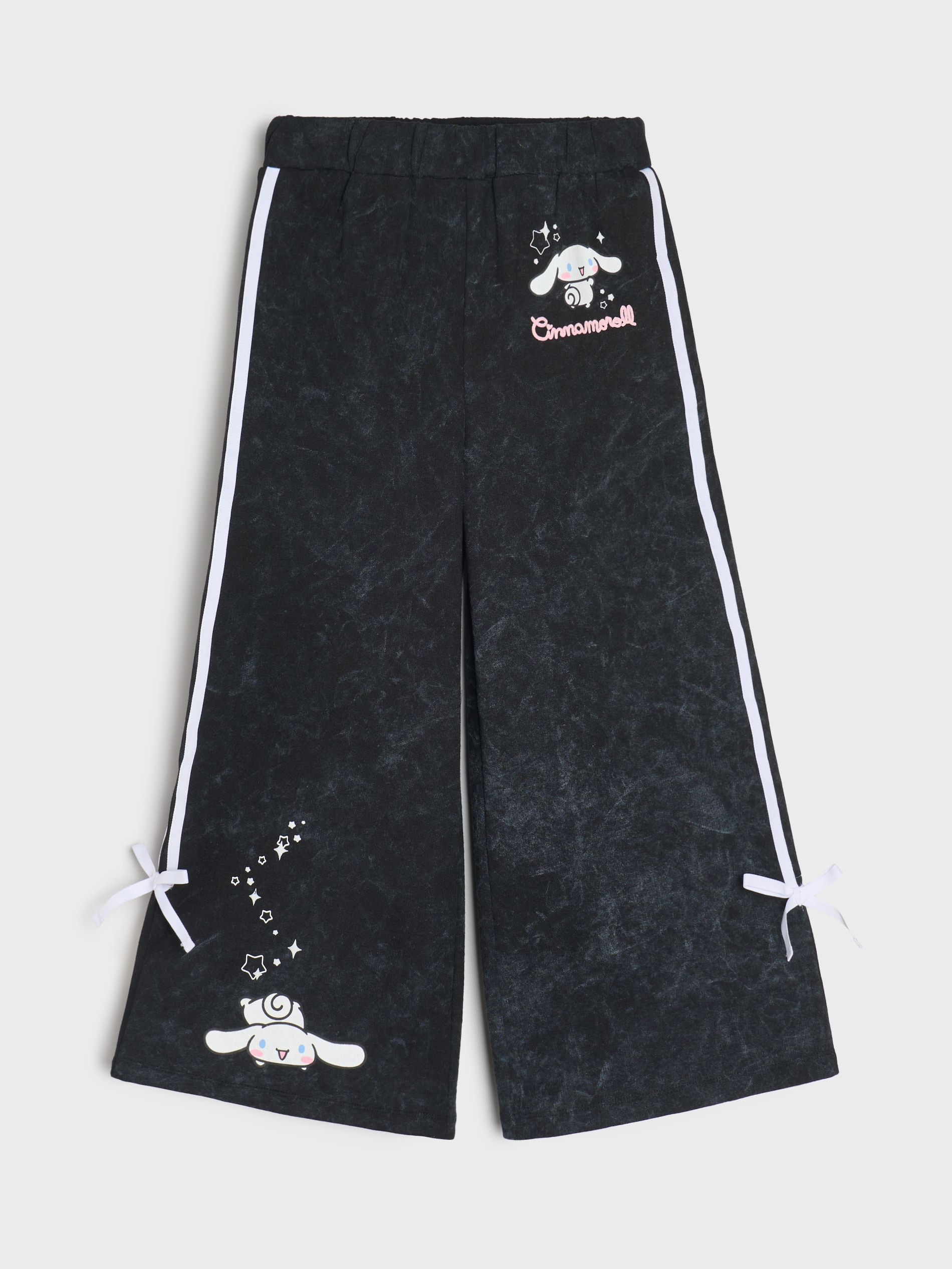 Sinsay - Spodnie wide leg z efektem sprania Cinnamoroll - szary