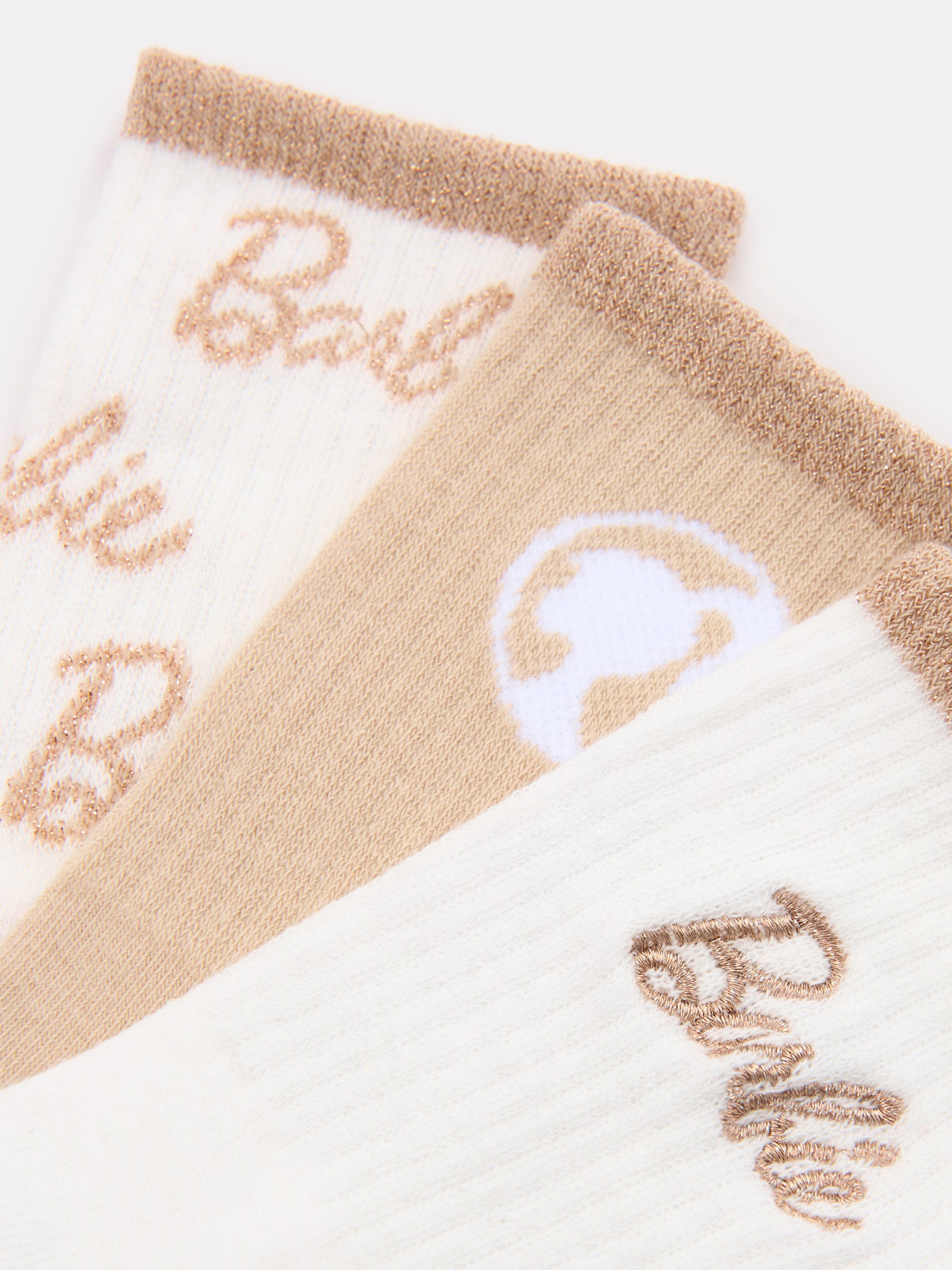 Sinsay - Σετ με 3 ζεύγη κάλτσες Barbie - κρεμ φωτογραφία