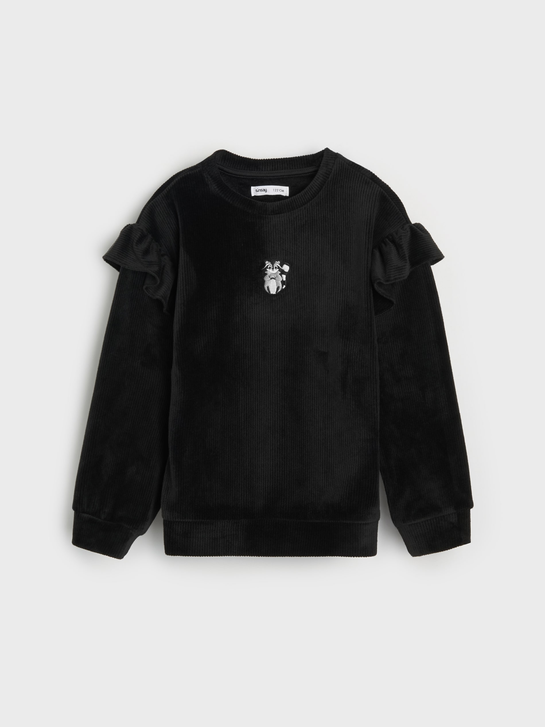 Sinsay - Μπλούζα με λαιμόκοψη crewneck - μαυρο φωτογραφία