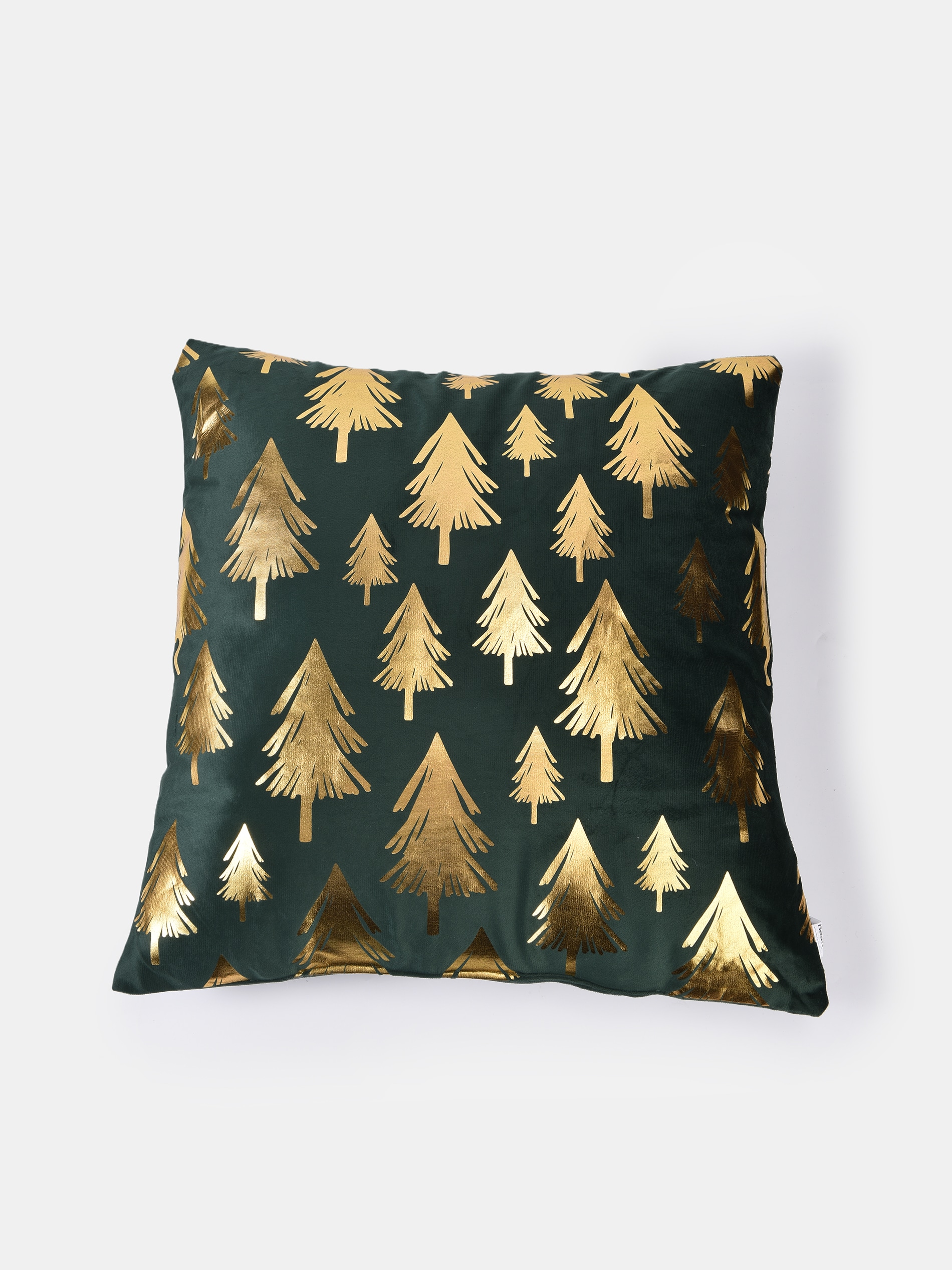 Sinsay - Διακοσμητικό μαξιλάρι Χριστουγέννων με σχέδιο χριστουγεννιάτικων δέντρων - καφετι πρασινο φωτογραφία