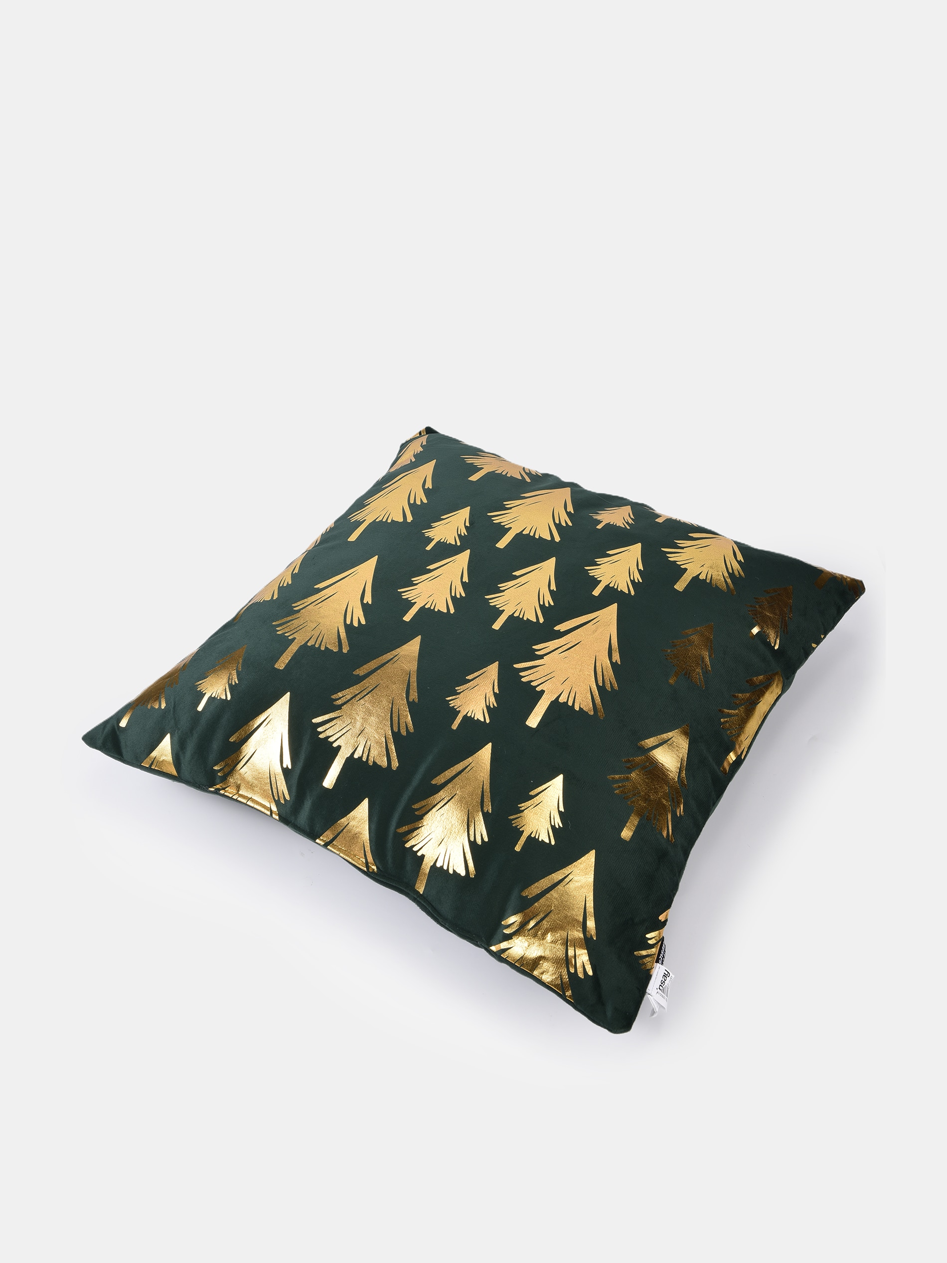 Sinsay - Διακοσμητικό μαξιλάρι Χριστουγέννων με σχέδιο χριστουγεννιάτικων δέντρων - καφετι πρασινο φωτογραφία