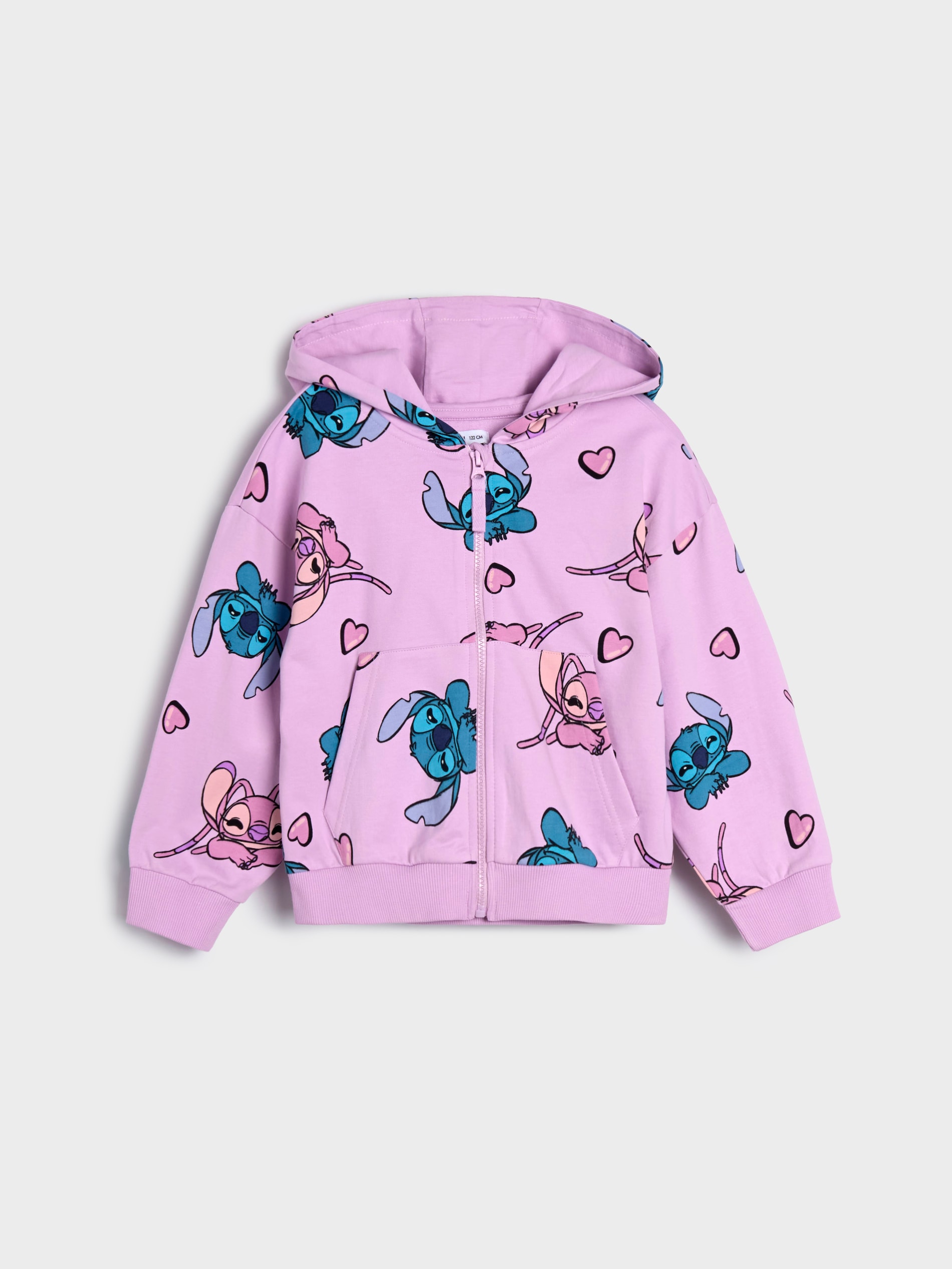 Sinsay - Bluza z kapturem Stitch - fioletowy