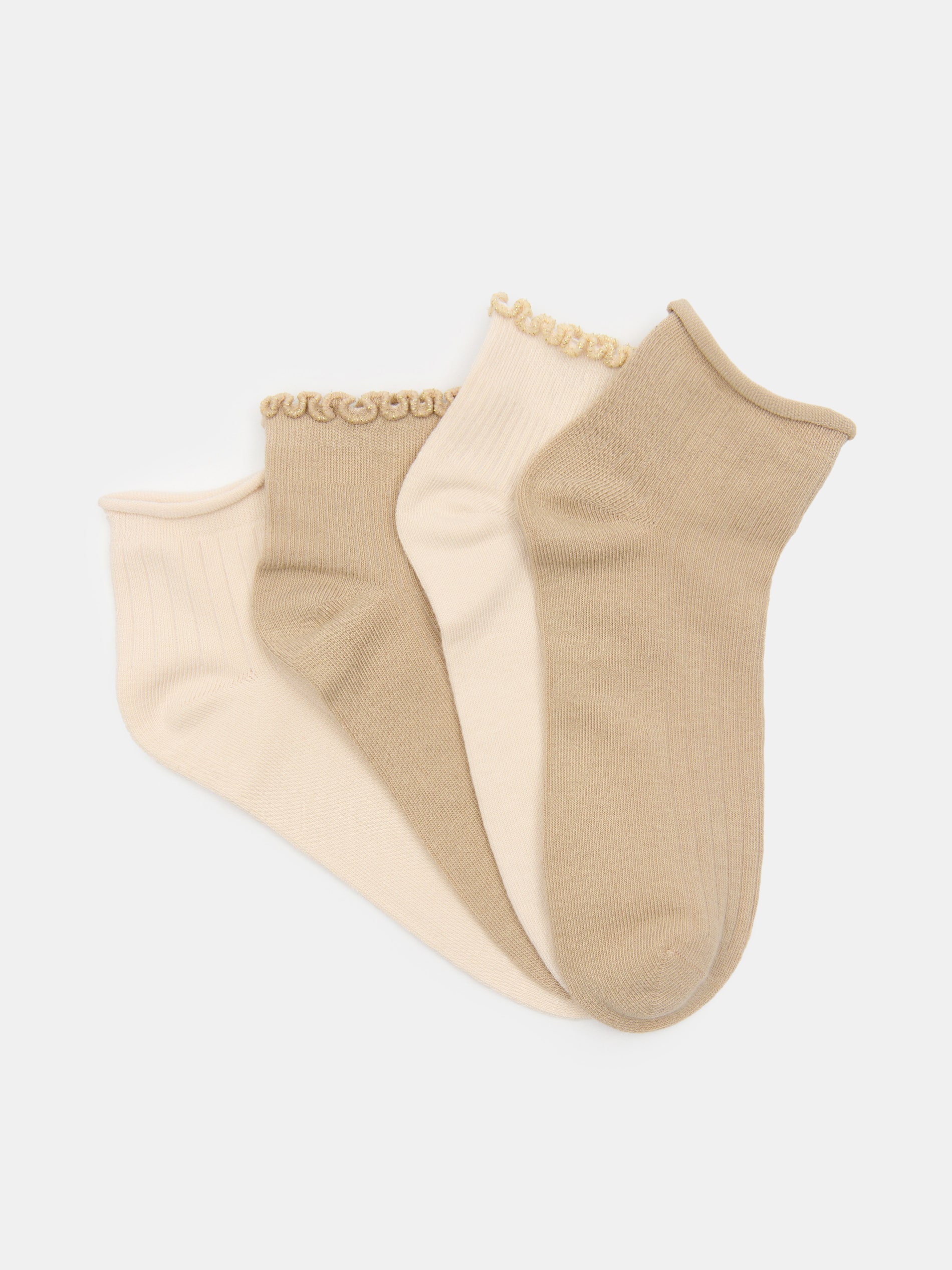 Sinsay - Prążkowane skarpetki 4 pack - wielobarwny