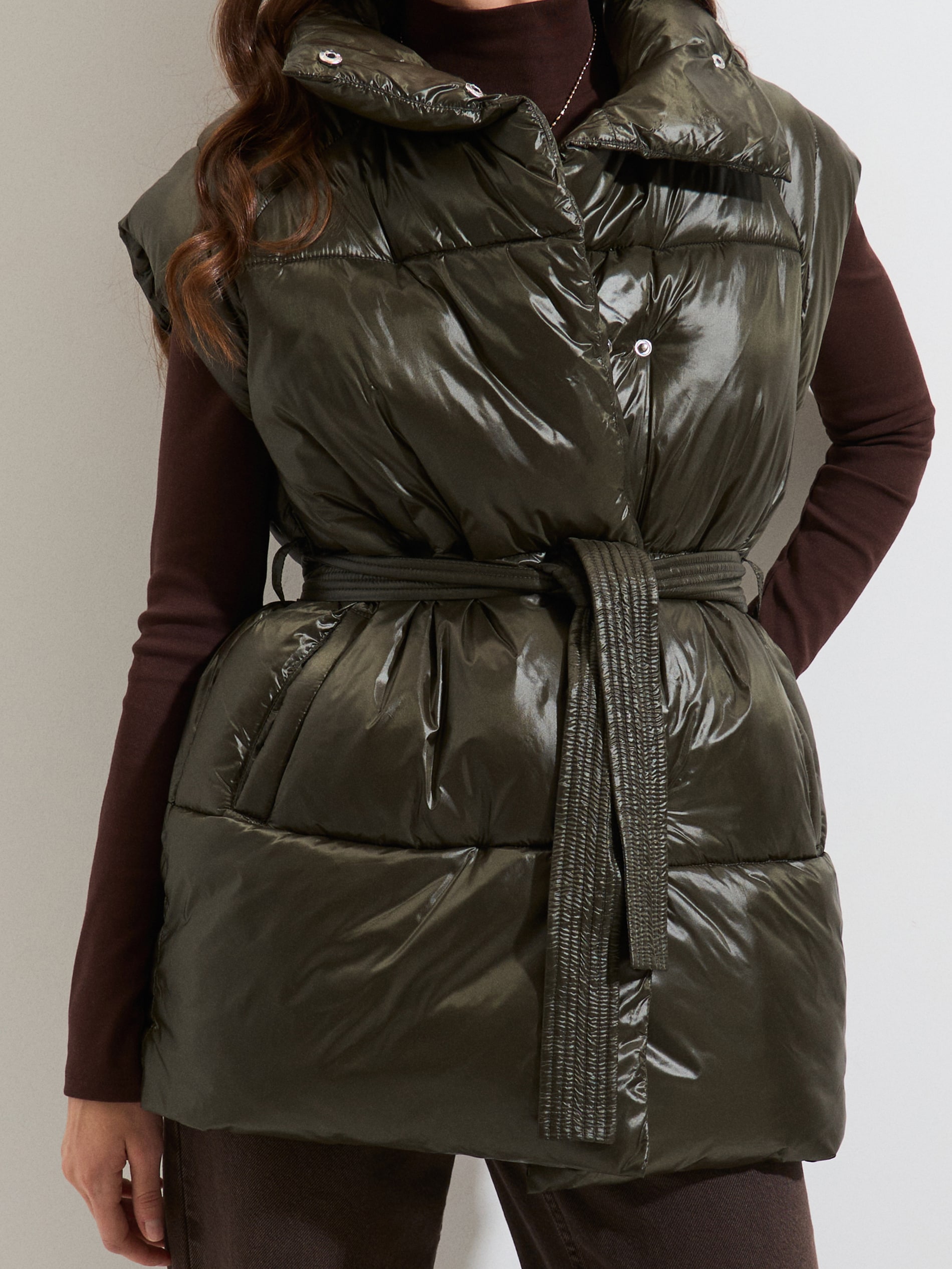 Sinsay - Pikowana kamizelka puffer - zielony