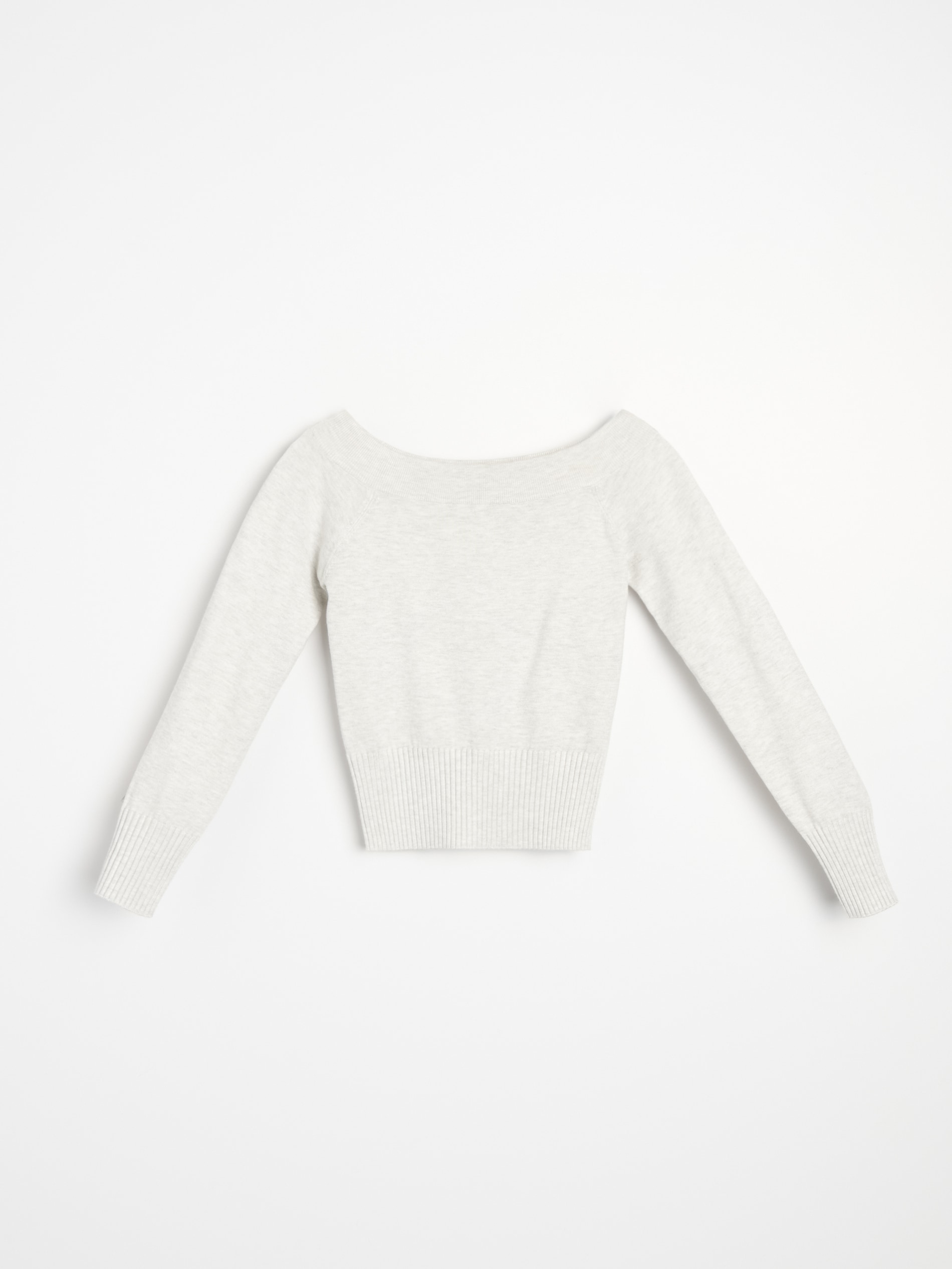 Sinsay - Sweter off shoulder - szary