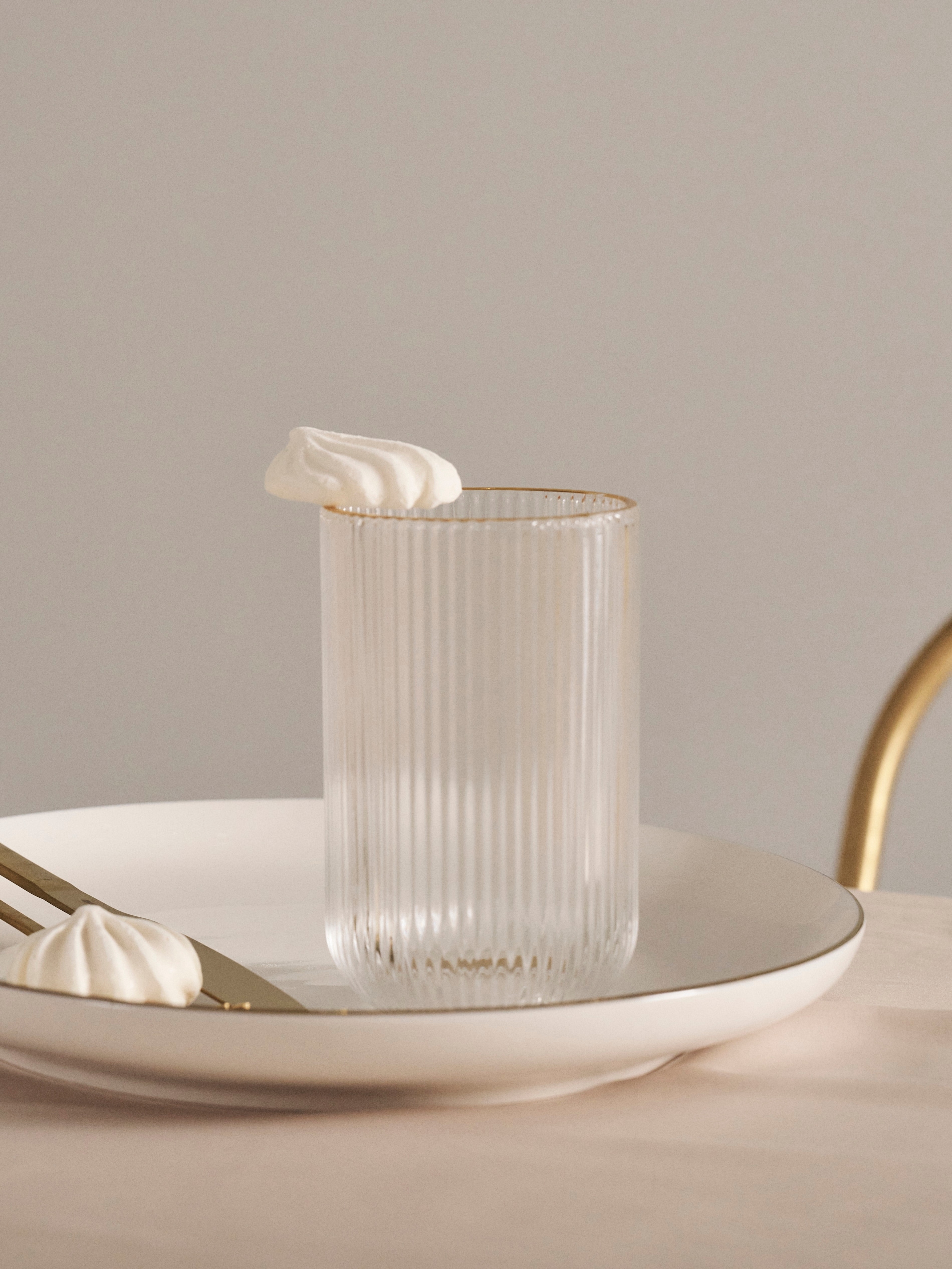 Sinsay - Ποτήρια με ραβδώσεις, σετ 2 τεμαχίων - λευκο φωτογραφία