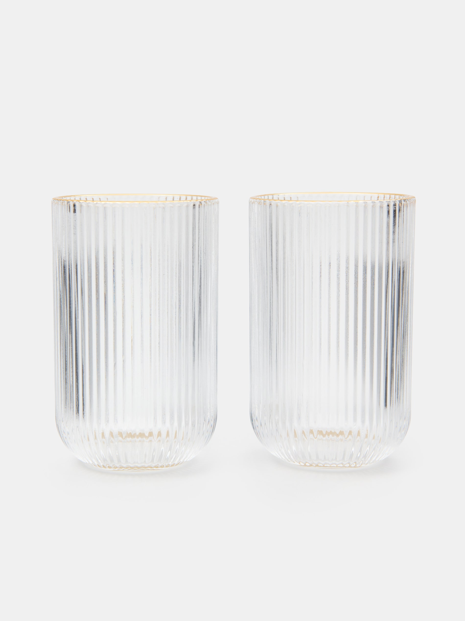 Sinsay - Ποτήρια με ραβδώσεις, σετ 2 τεμαχίων - λευκο φωτογραφία