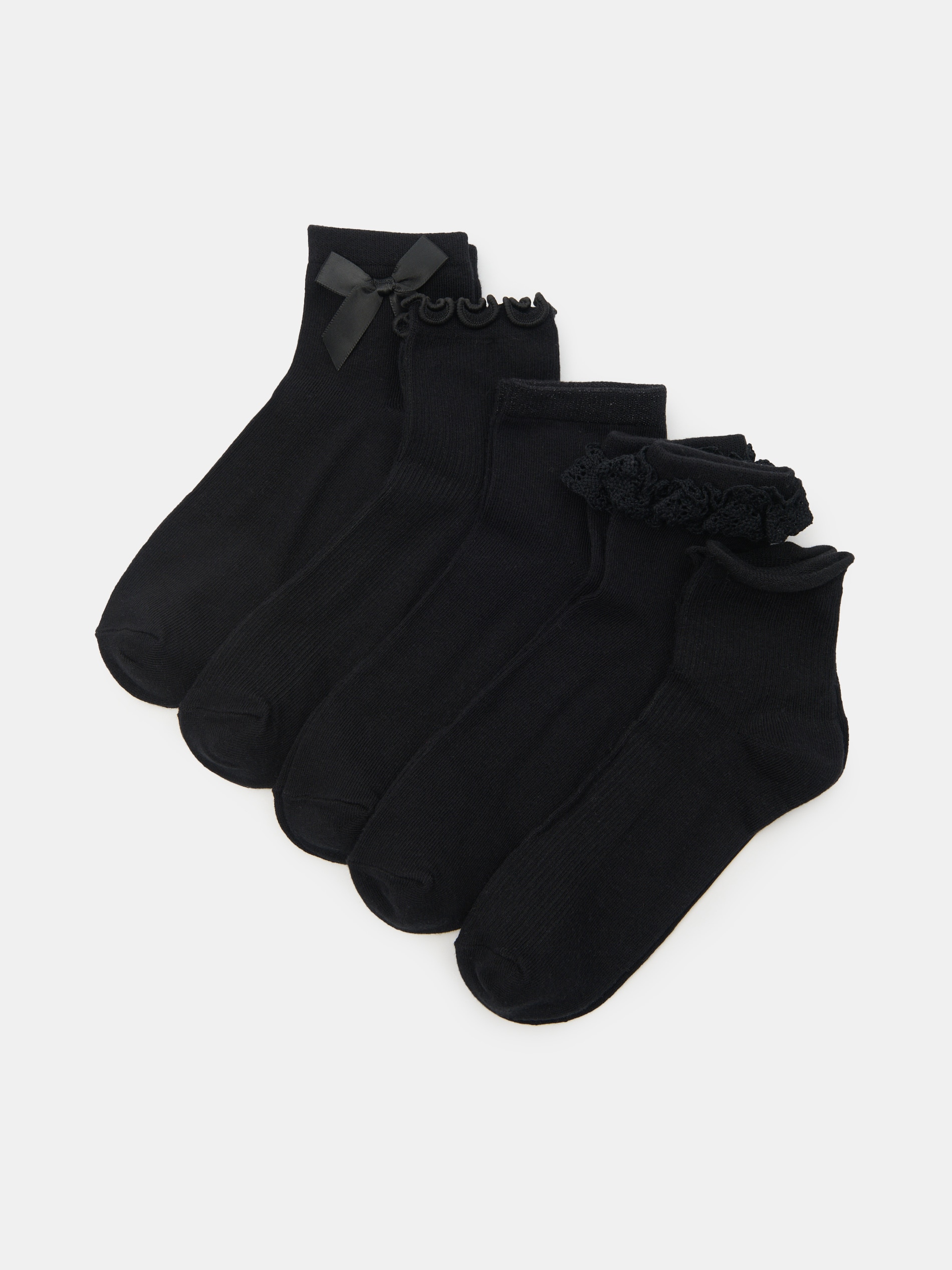 Sinsay - Ριγέ κάλτσες συσκευασία 5 τεμαχίων - μαυρο φωτογραφία