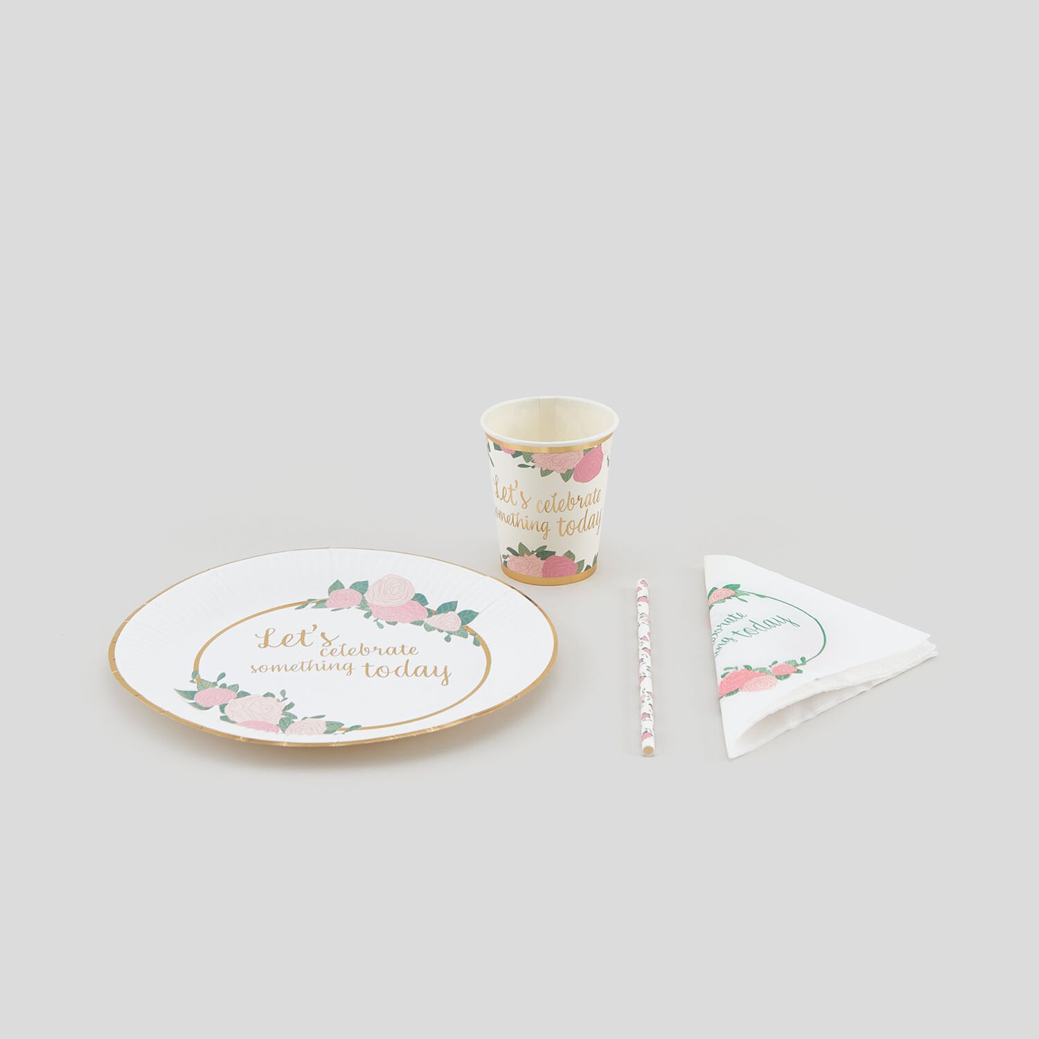 Sinsay - Cup, plate, napkin & drinking straws - Többszínű akciós termékkép 1