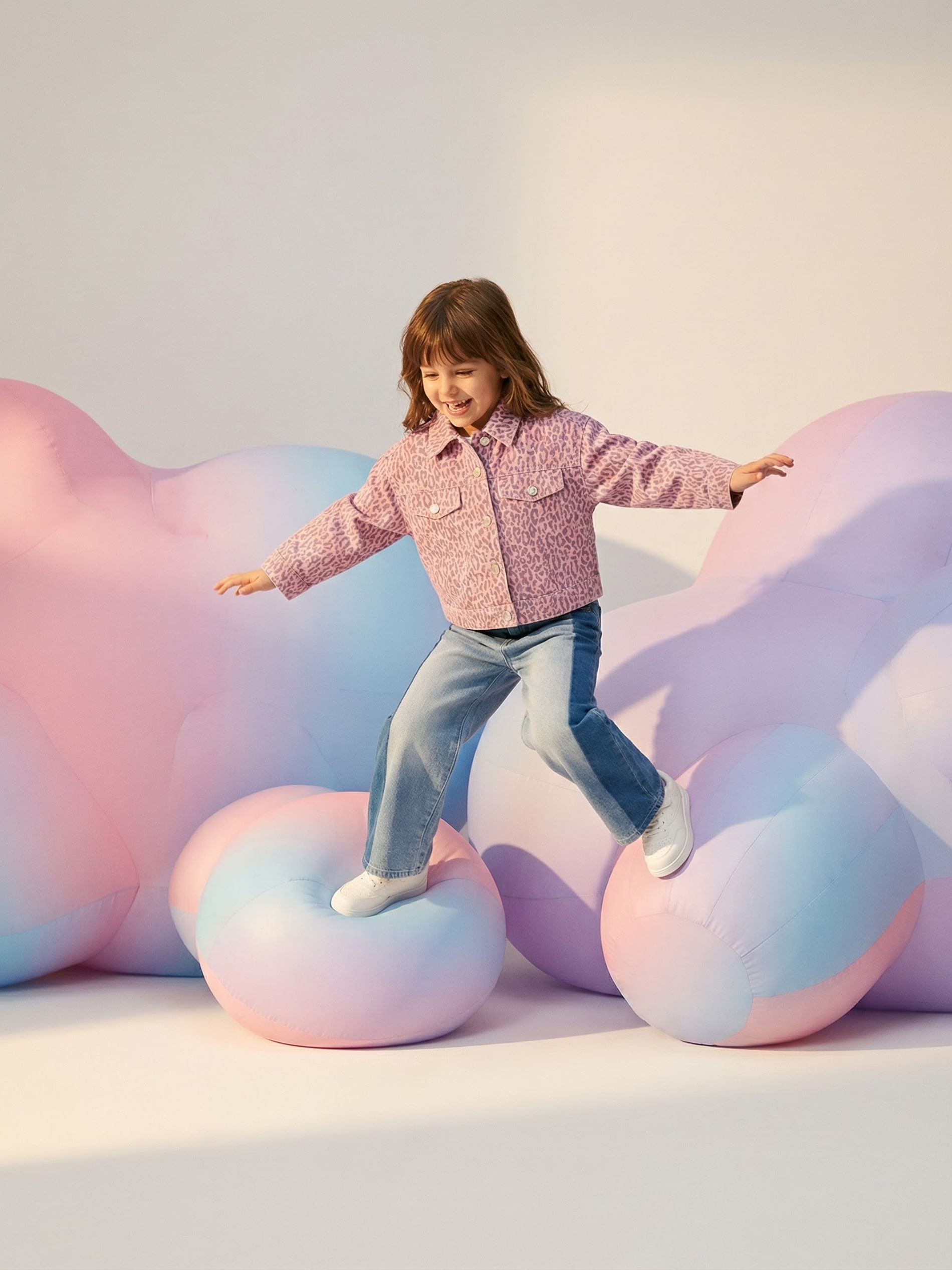 Sinsay - Katana jeansowa w panterkę - wielobarwny