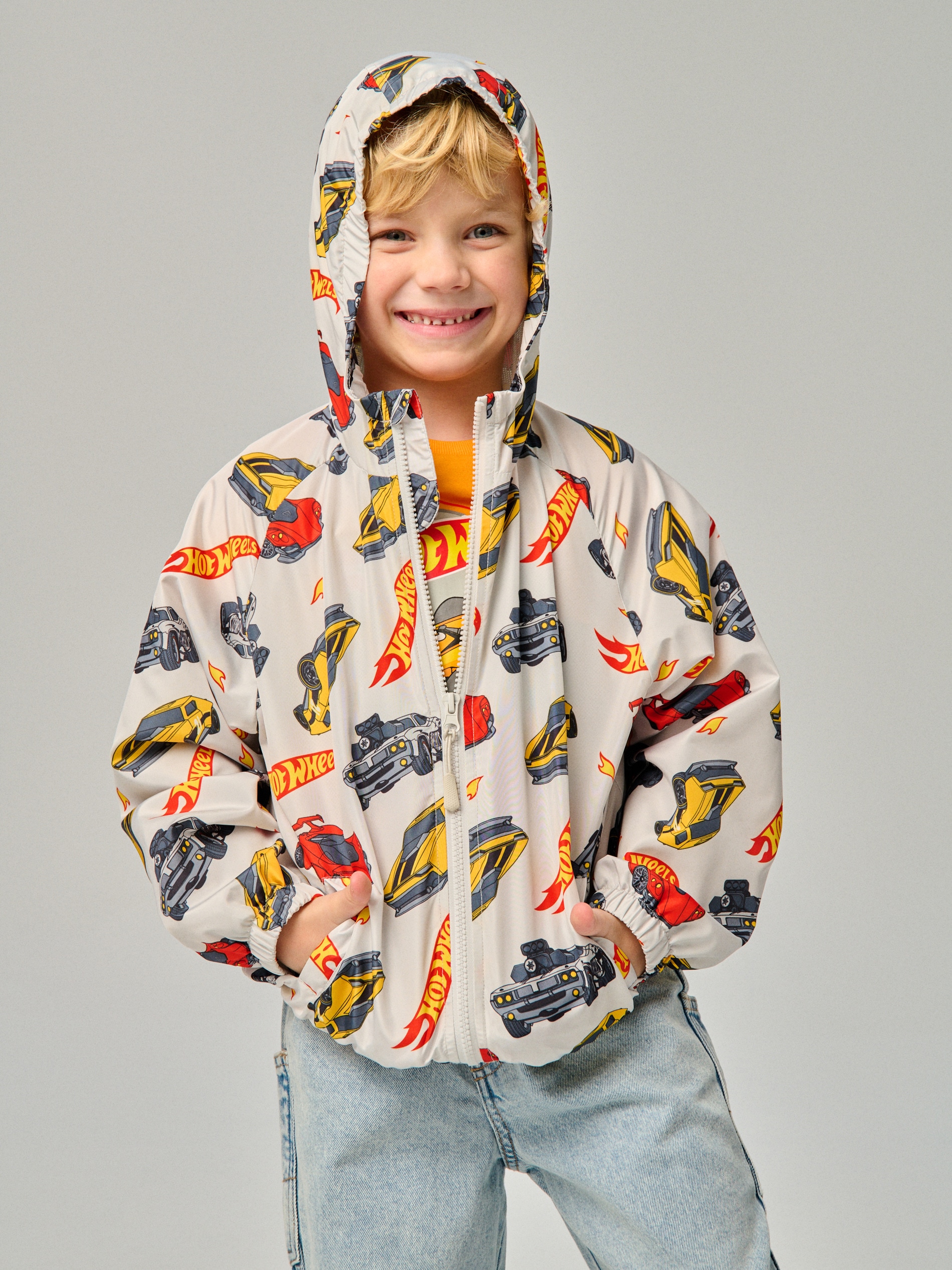 Sinsay - Kurtka wiatrówka Hot Wheels - szary