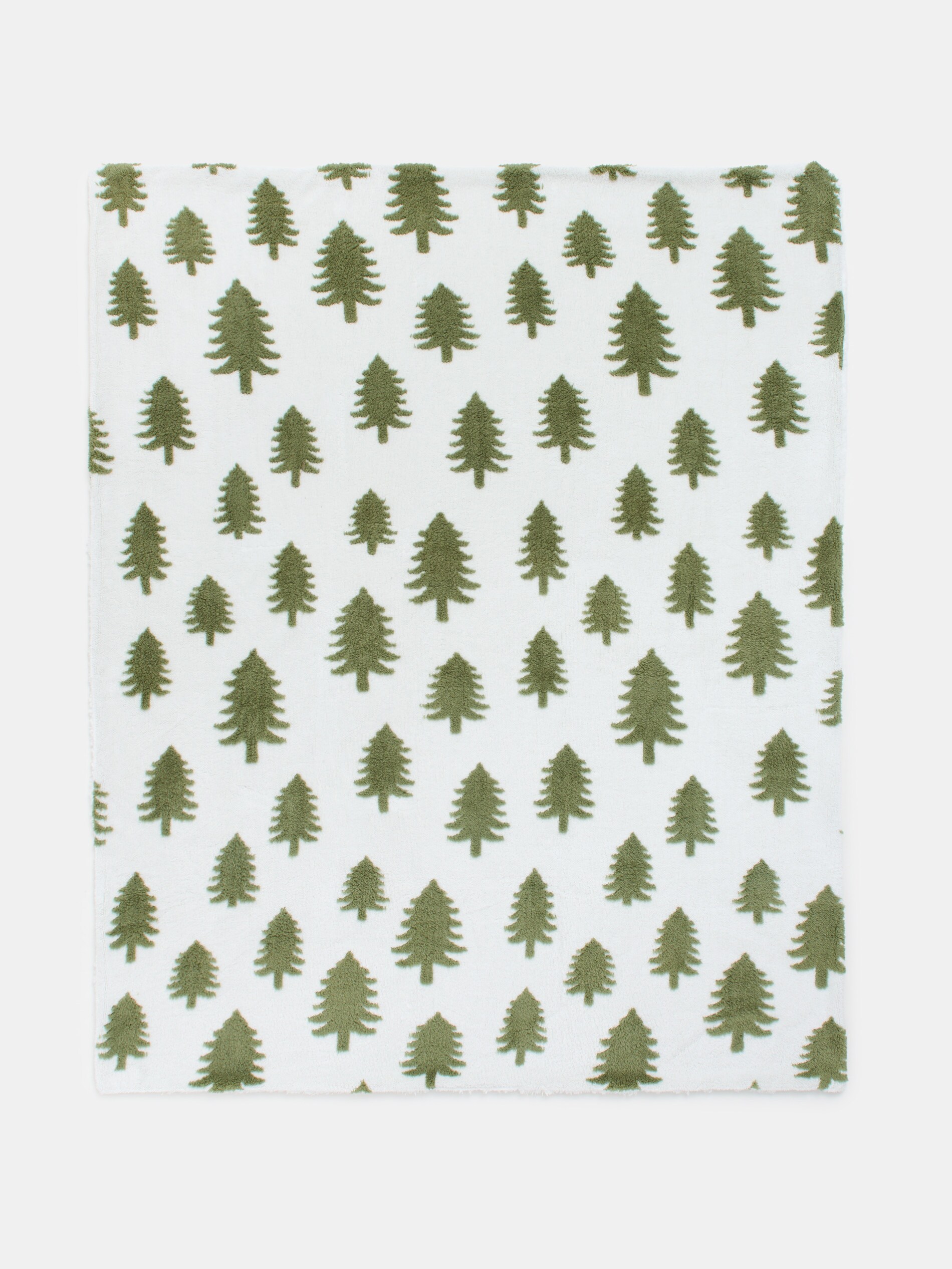 Sinsay - Χριστουγεννιάτικο πάπλωμα με σχέδιο χριστουγεννιάτικων δέντρων - κρεμ φωτογραφία