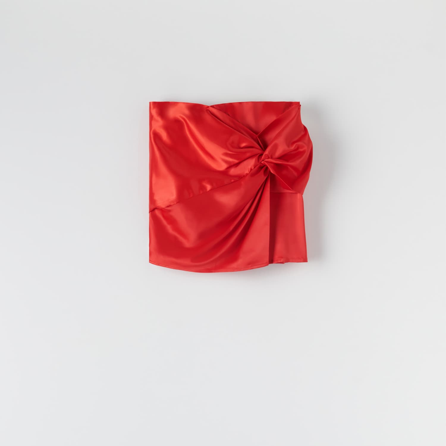 Levně Sinsay - Mini sukně s ozdobným vázáním - Červená