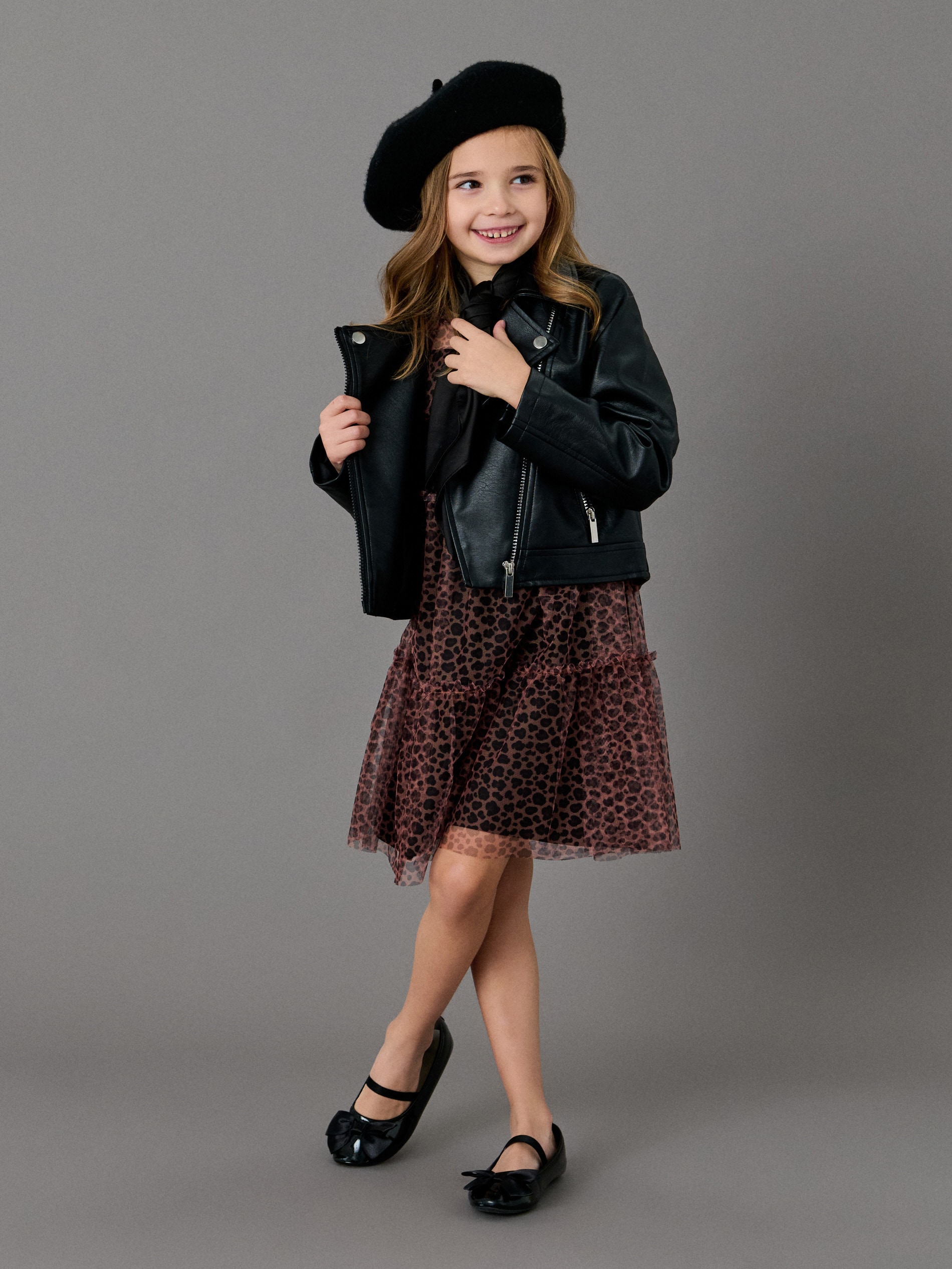 Sinsay - Ramoneska z imitacji skóry - czarny