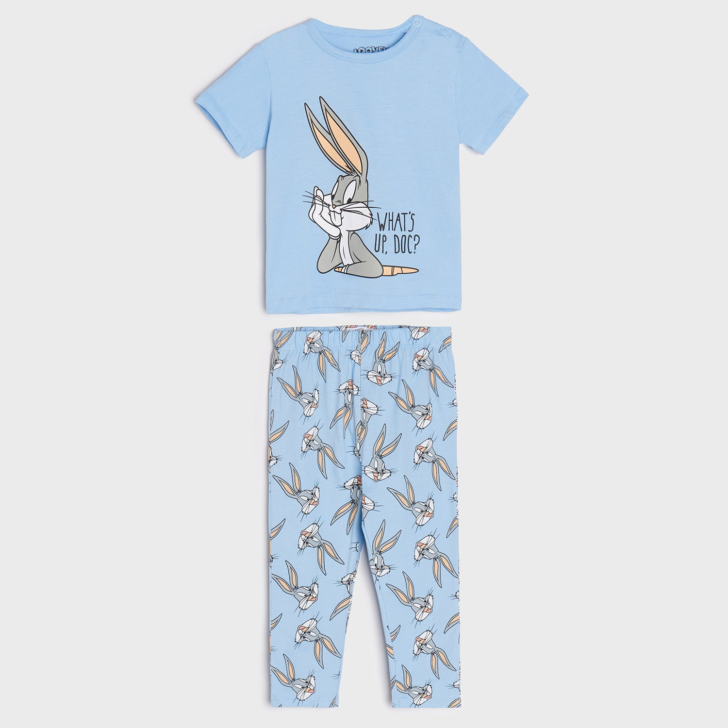 Sinsay - Set pijamale cu Bugs Bunny - Albastru