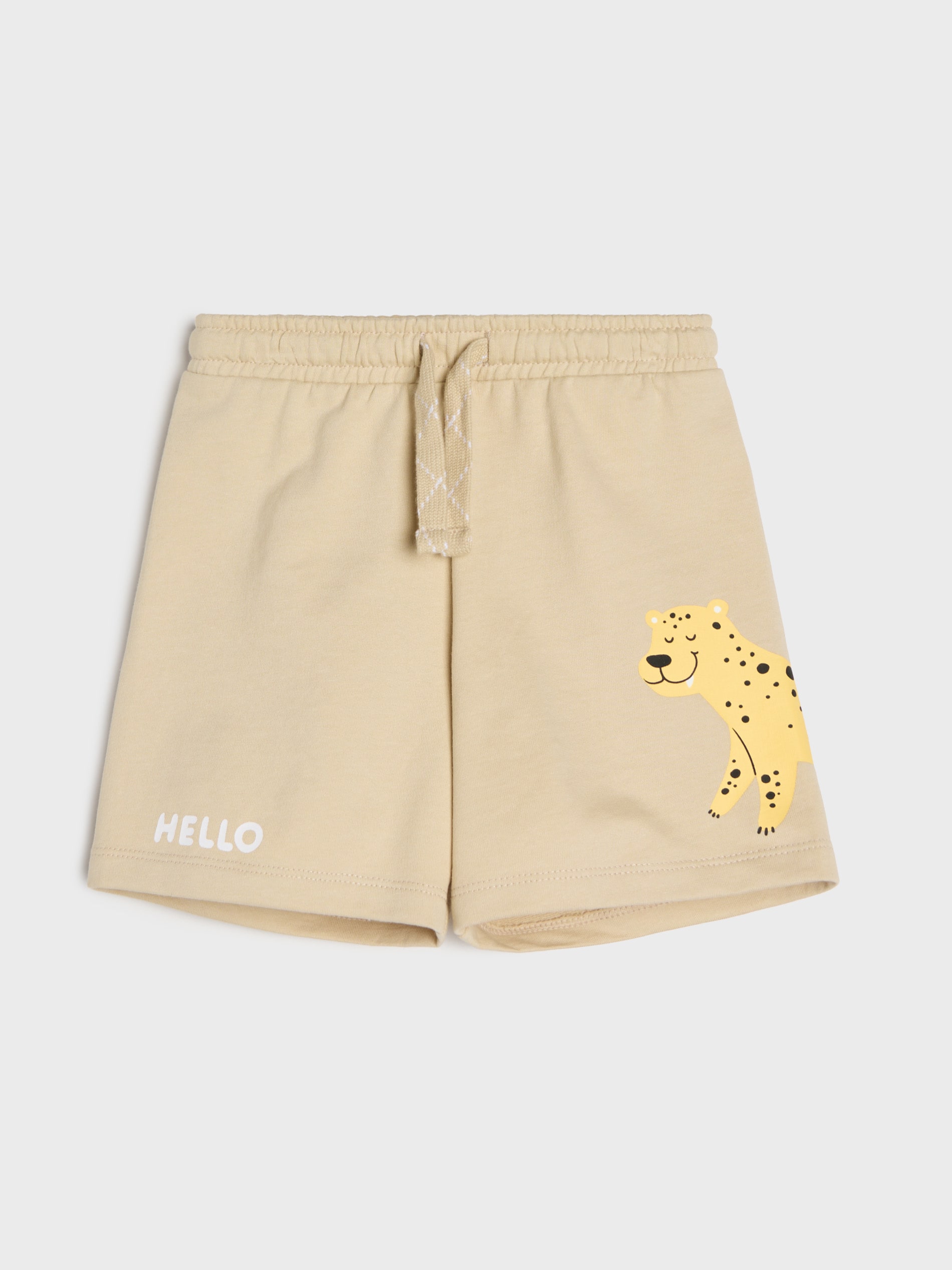 Sinsay - Bawełniane szorty z motywem lemparta - brązowy