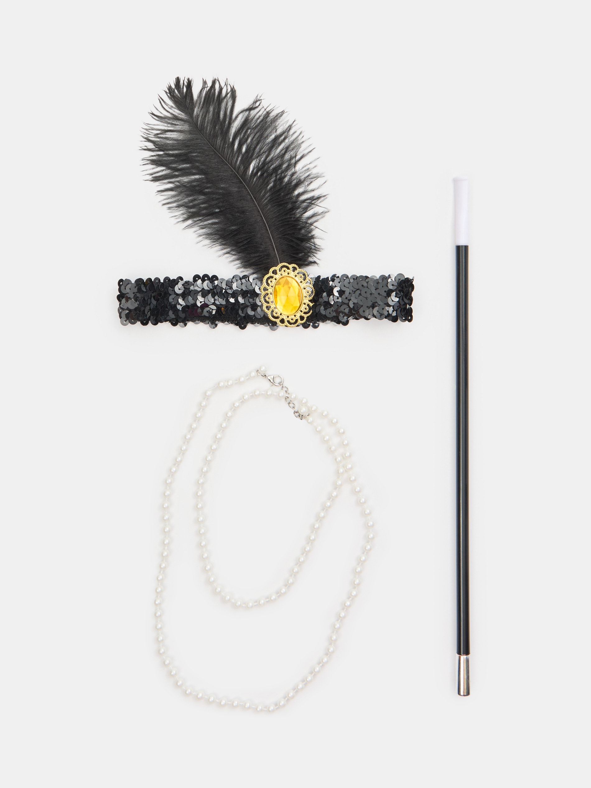 Sinsay - Αξεσουάρ για αποκριάτικη στολή, σετ 3 τεμαχίων - μαυρο φωτογραφία