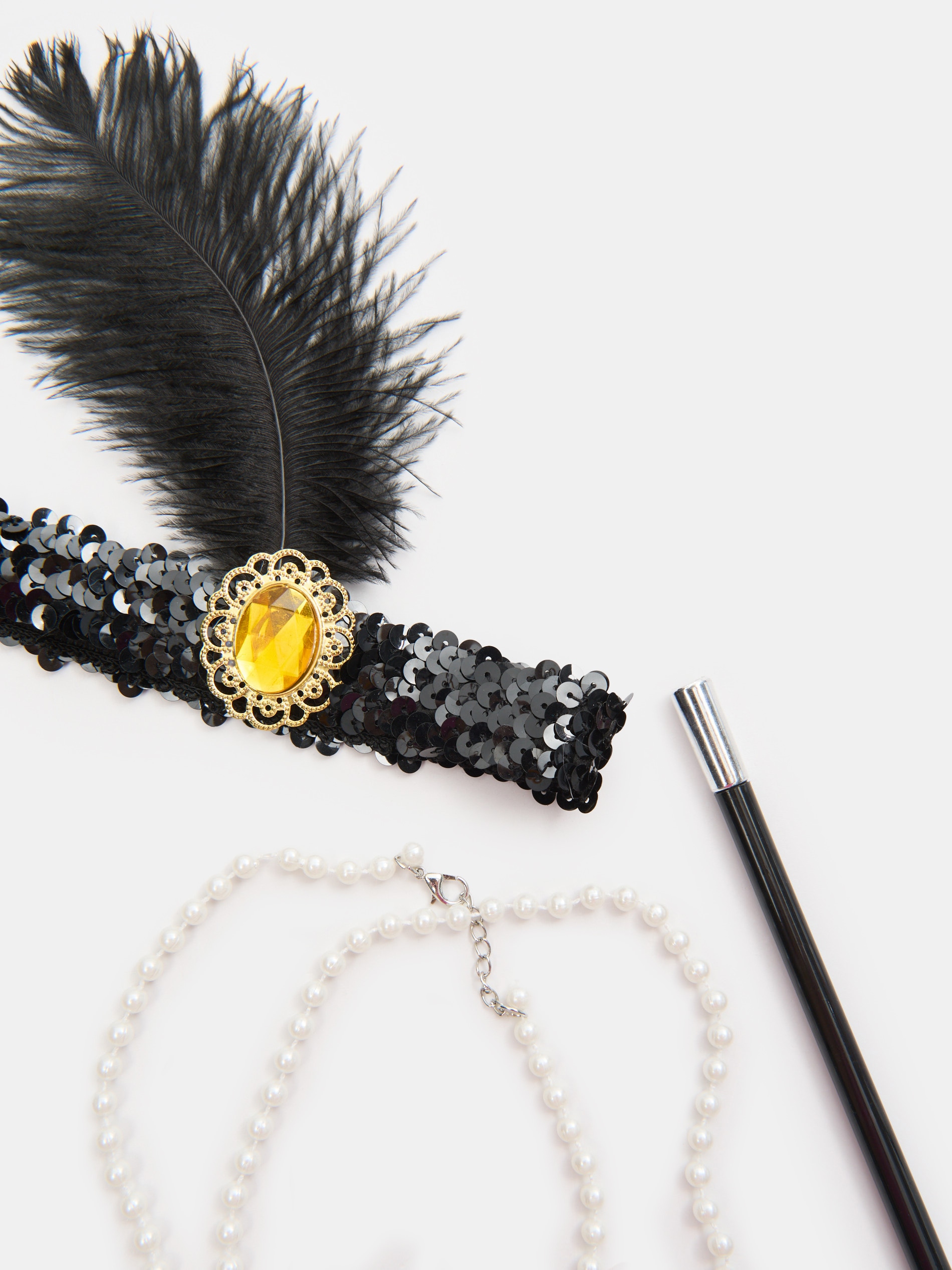 Sinsay - Αξεσουάρ για αποκριάτικη στολή, σετ 3 τεμαχίων - μαυρο φωτογραφία