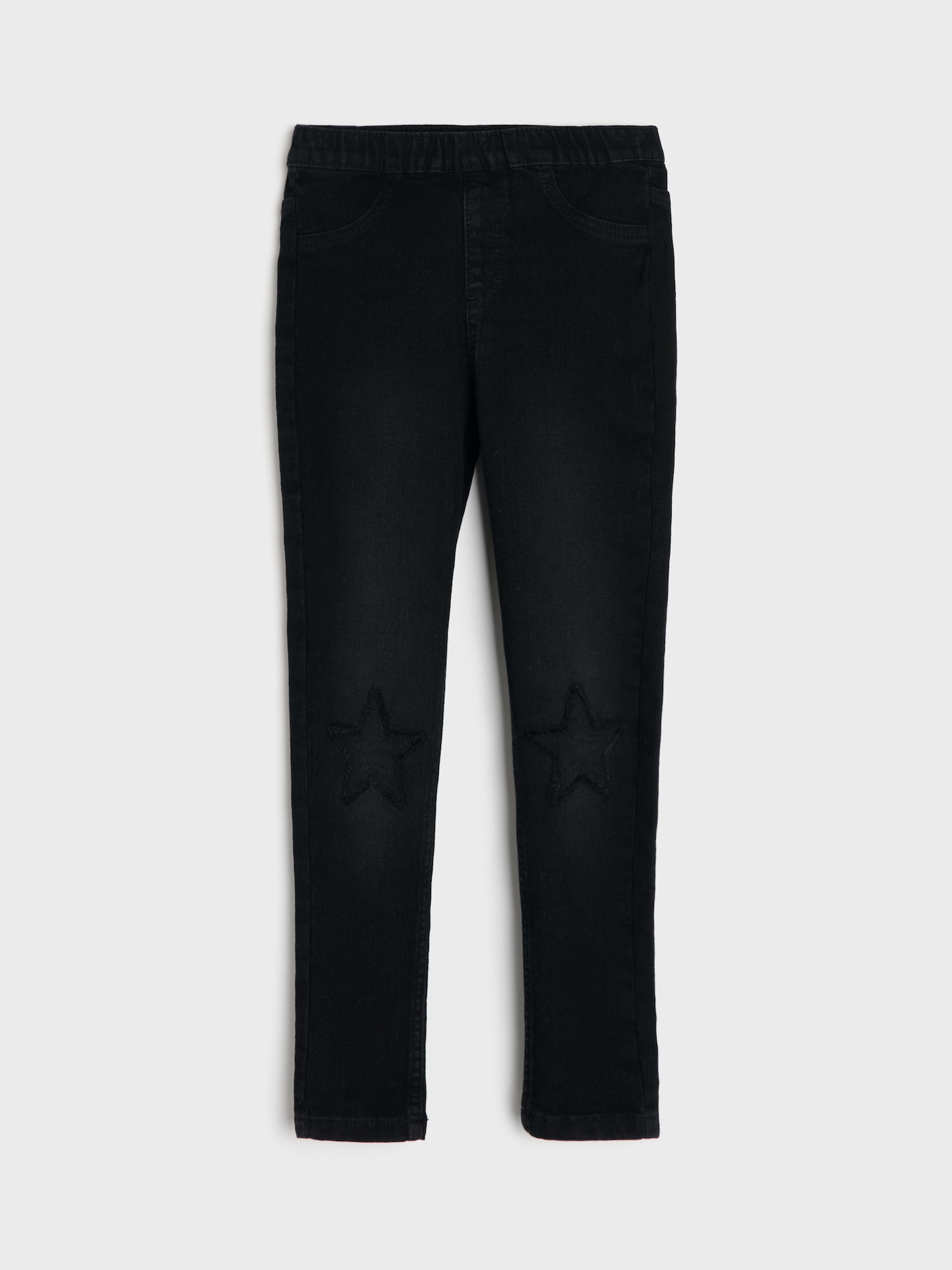 Sinsay - Jeansowe jegginsy skinny slim z domieszką wiskozy - czarny