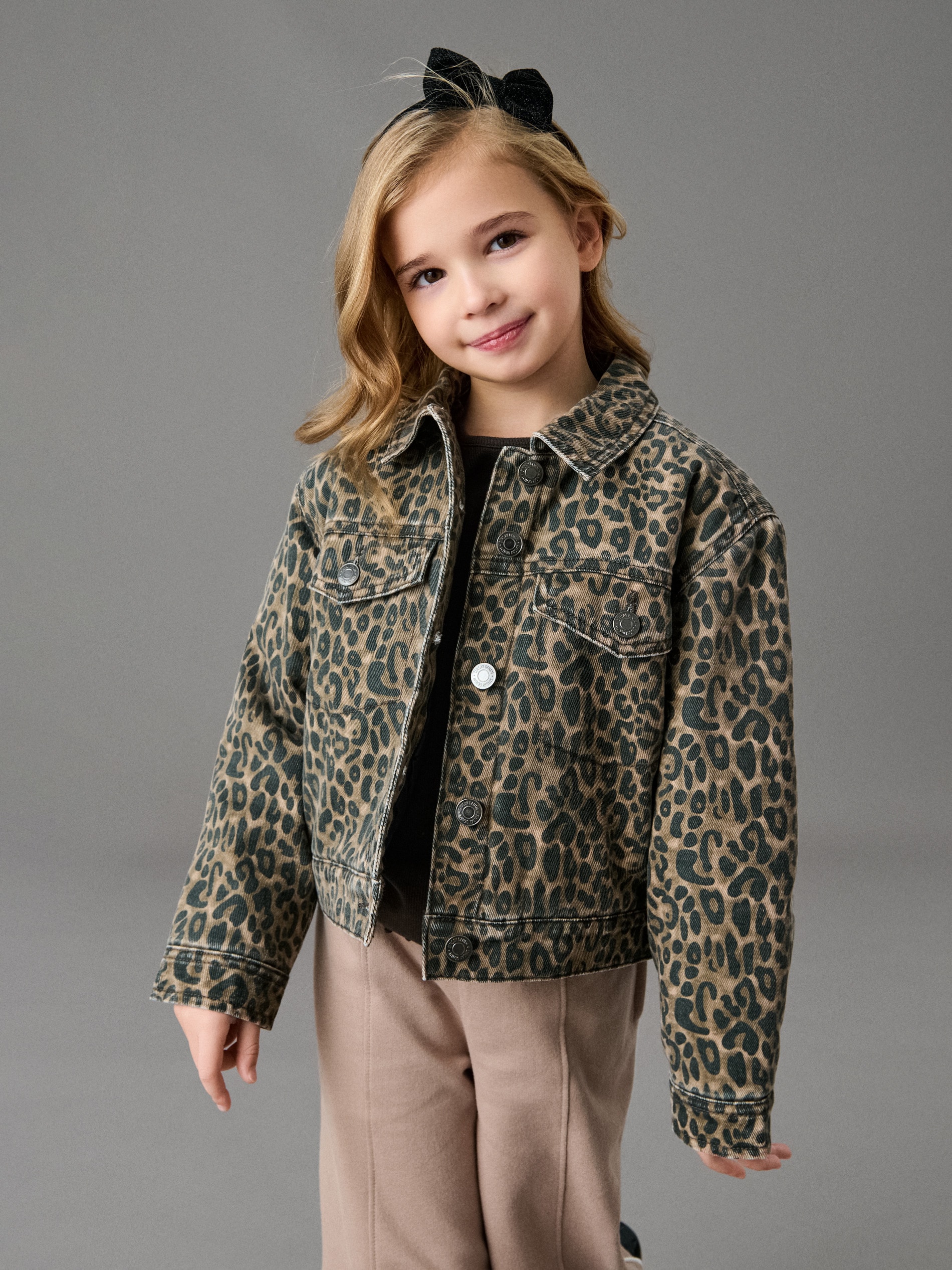 Sinsay - Kurtka katana w panterkę - beżowy