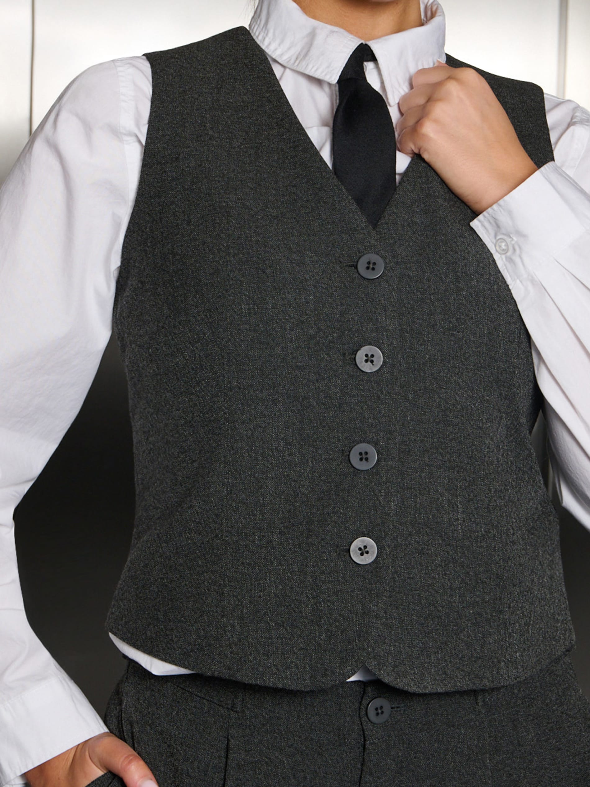 Sinsay - Kamizelka garniturowa - szary