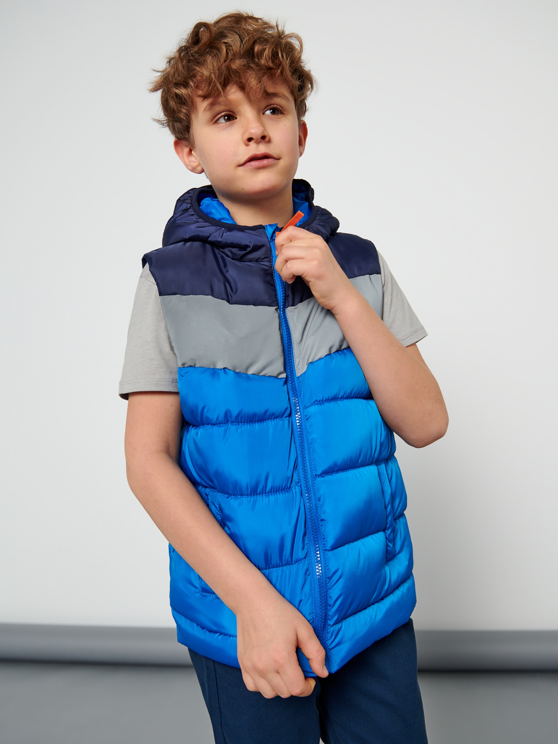 Sinsay - Kamizelka pikowana - niebieski