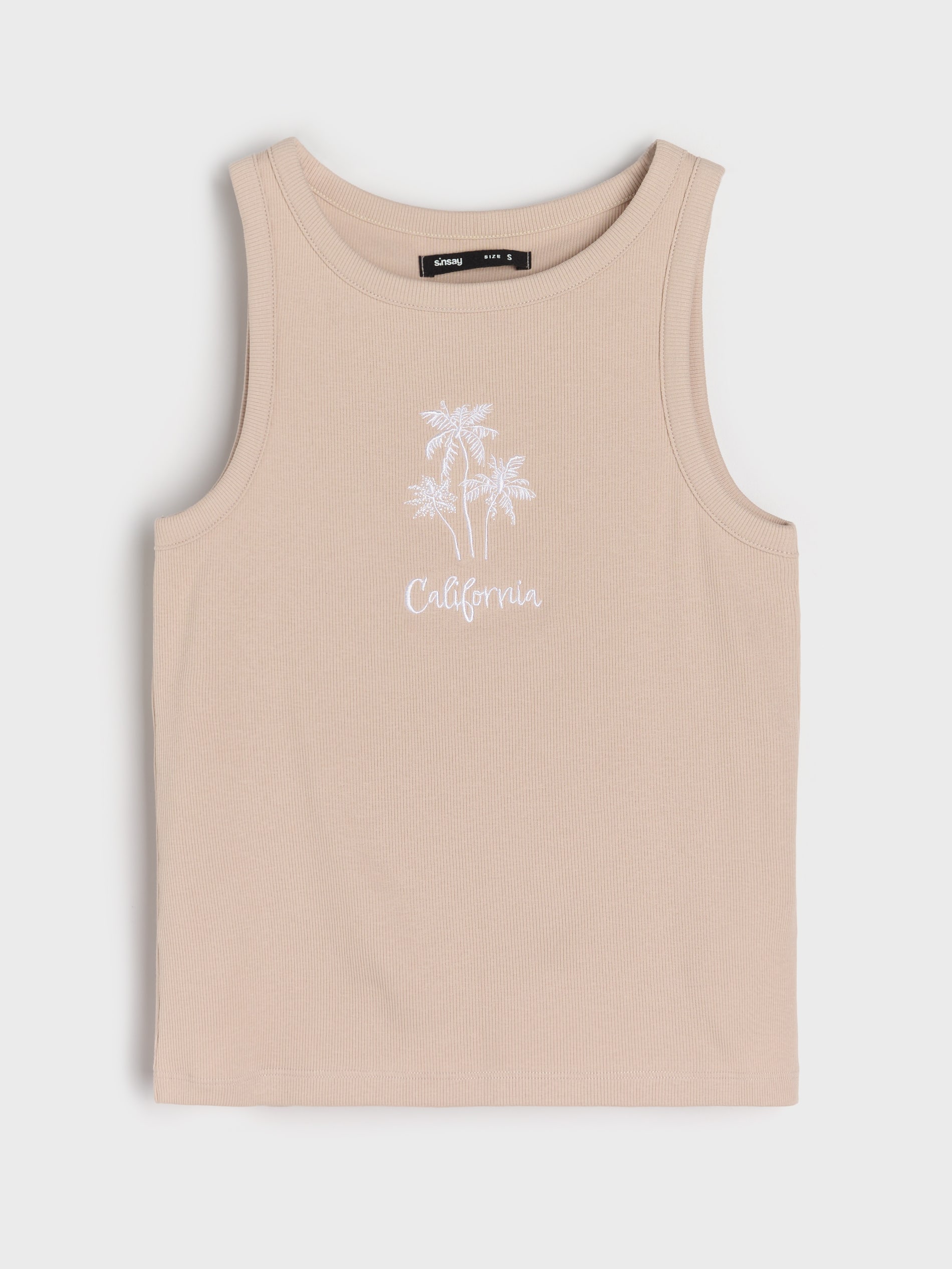 Sinsay - Τοπ με κέντημα - μπεζ φωτογραφία