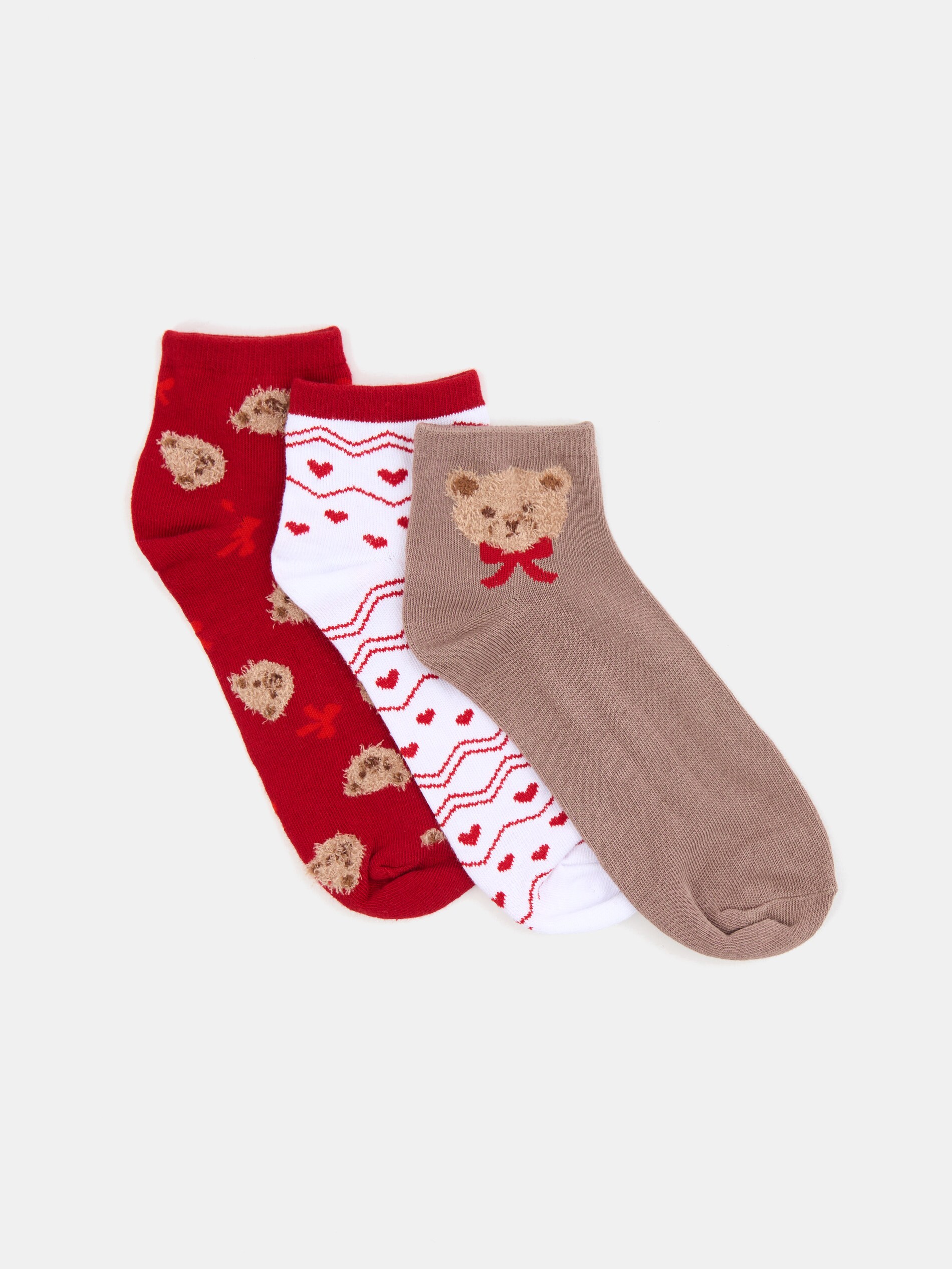 Sinsay - Συσκευασία 3 ζευγών κάλτσες με χριστουγεννιάτικο μοτίβο - πολυχρωμο φωτογραφία