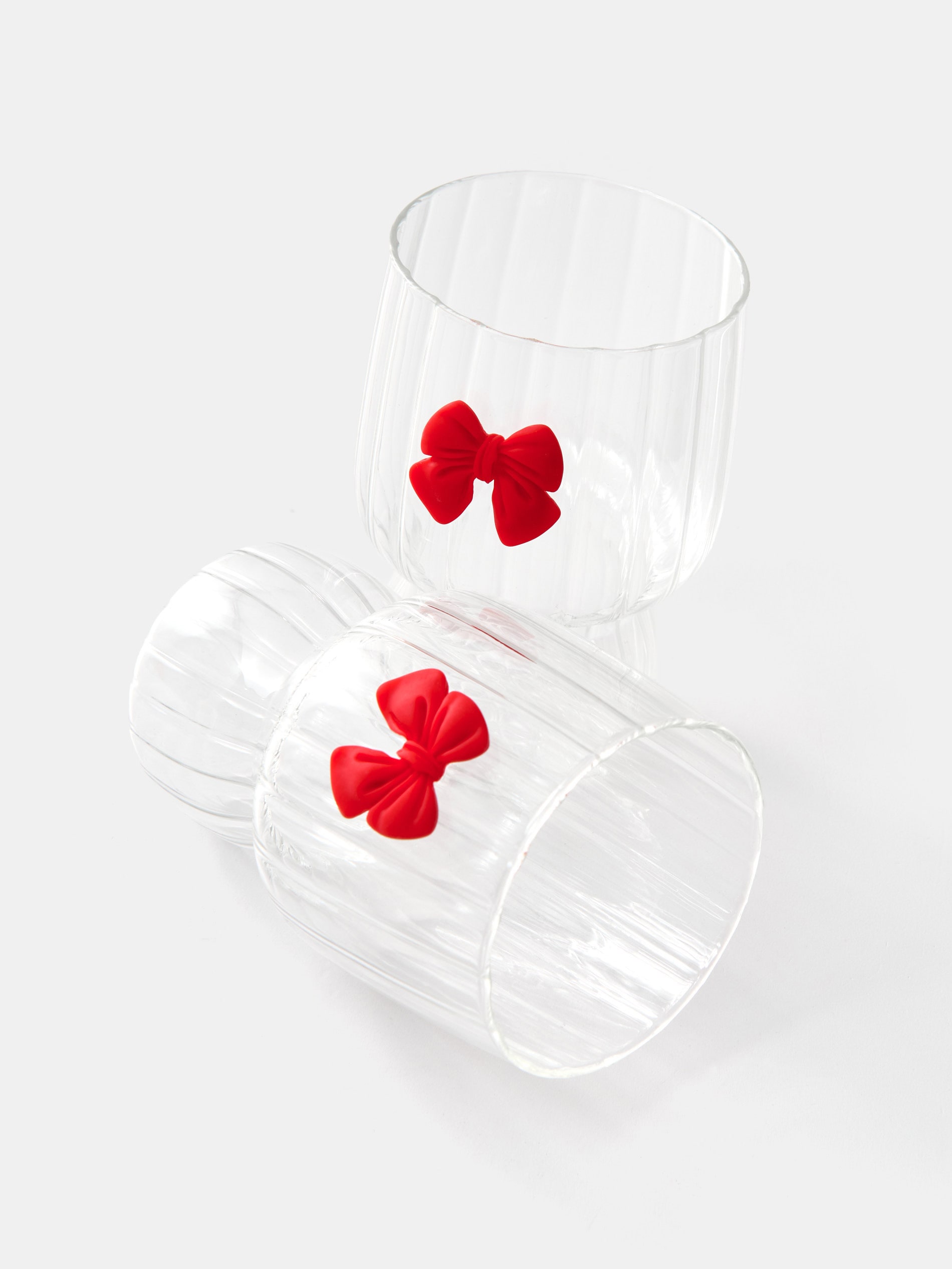 Sinsay - Ποτήρια με ραβδώσεις, σετ 2 τεμαχίων - λευκο φωτογραφία