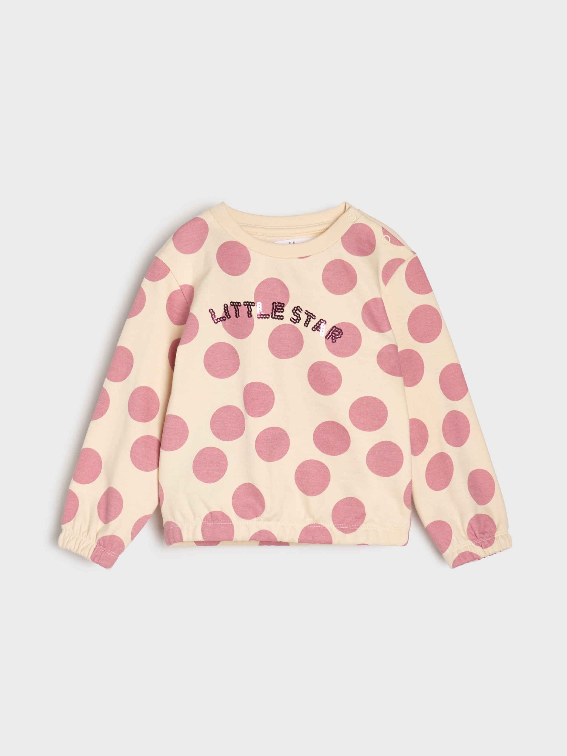 Sinsay - Σετ με φούτερ και παντελόνι - κρεμ φωτογραφία