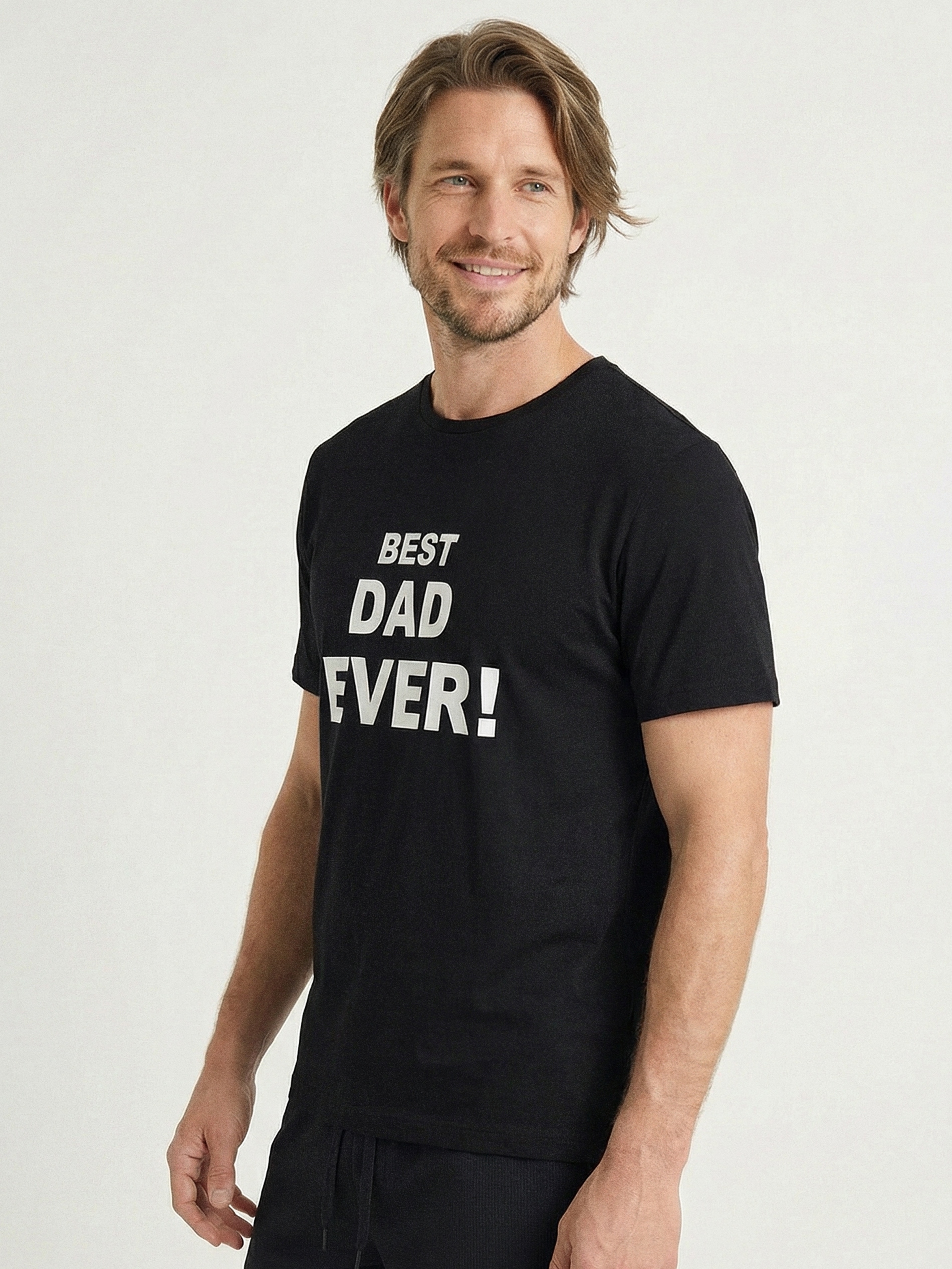 Bawełniana koszulka z napisem Best Dad Ever