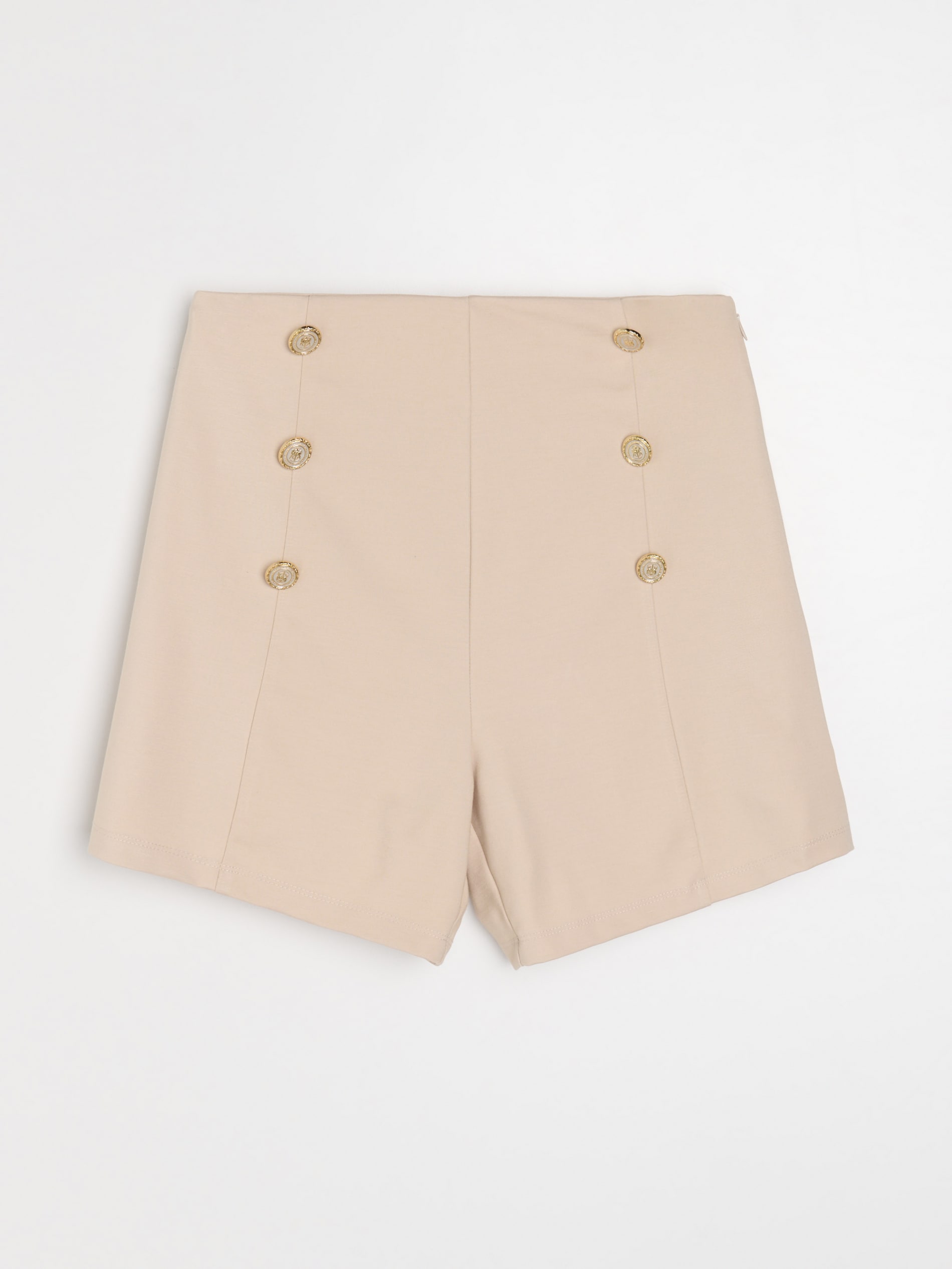 Sinsay - Σορτς με διακοσμητικά κουμπιά - μπεζ φωτογραφία