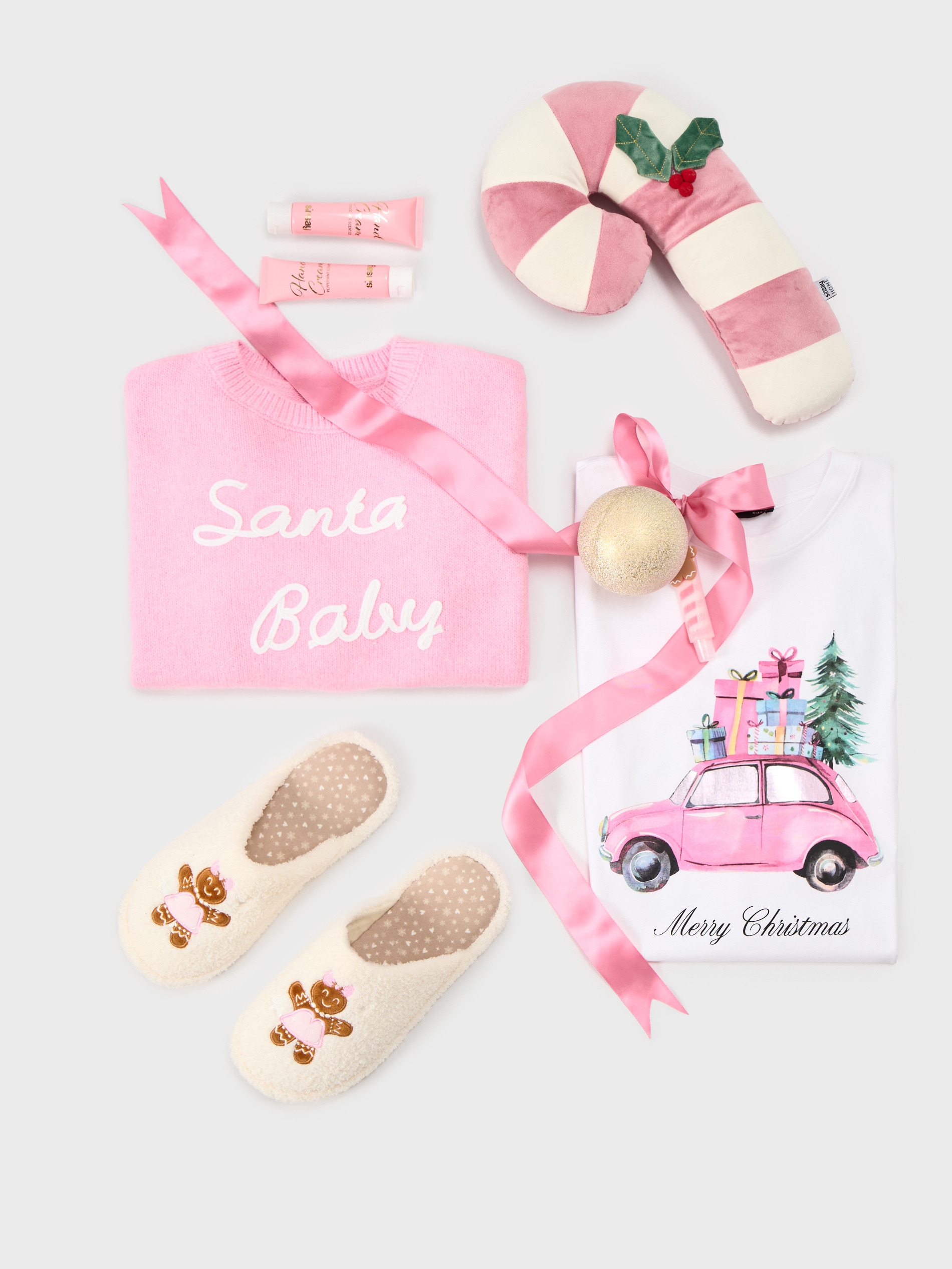 Sinsay - Πουλόβερ με χριστουγεννιάτικο σχέδιο, μείγμα μαλλιού - ροζ φωτογραφία