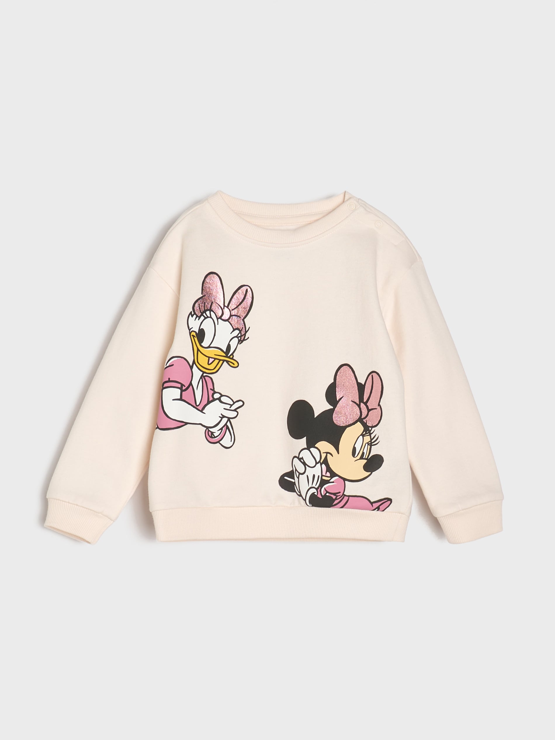 Sinsay - Σετ με φούτερ και κολάν Minnie Mouse - κρεμ φωτογραφία