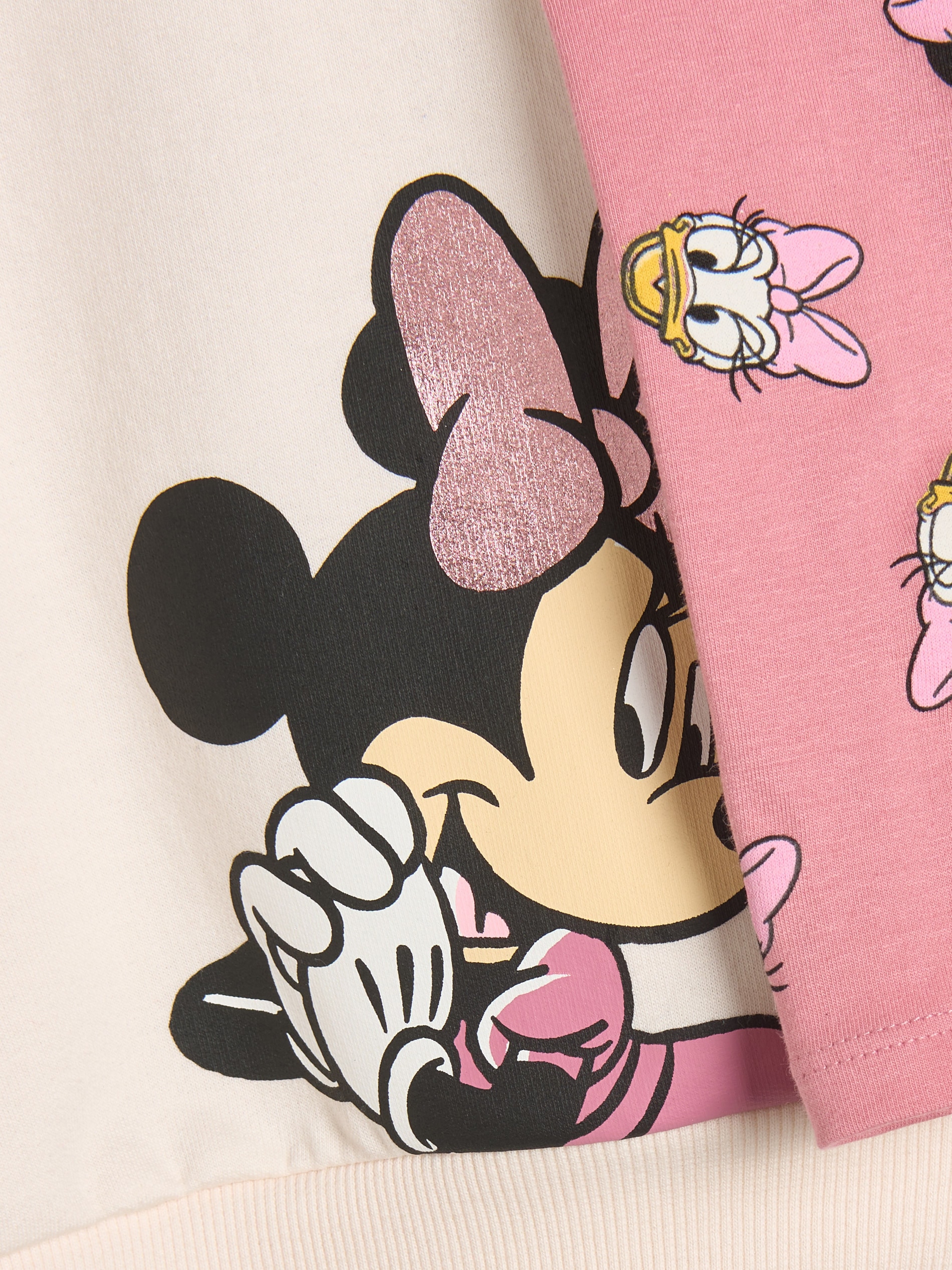 Sinsay - Σετ με φούτερ και κολάν Minnie Mouse - κρεμ φωτογραφία