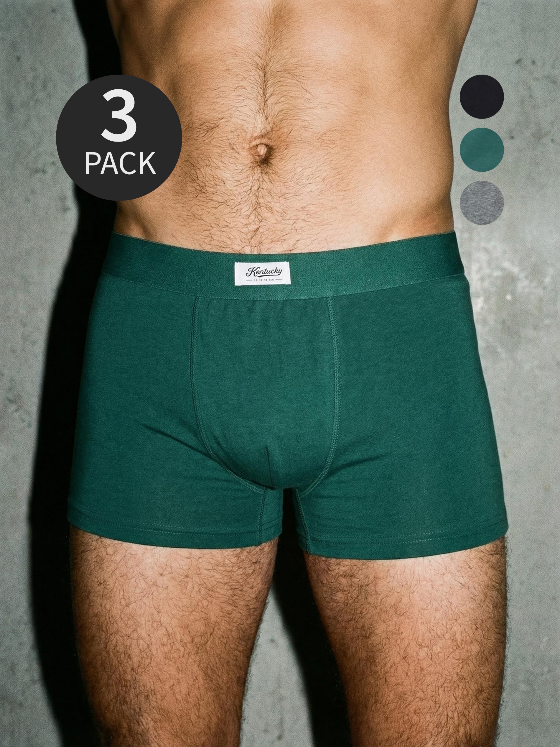 Sinsay - Bawełniane bokserki classic 3 pack - czarny