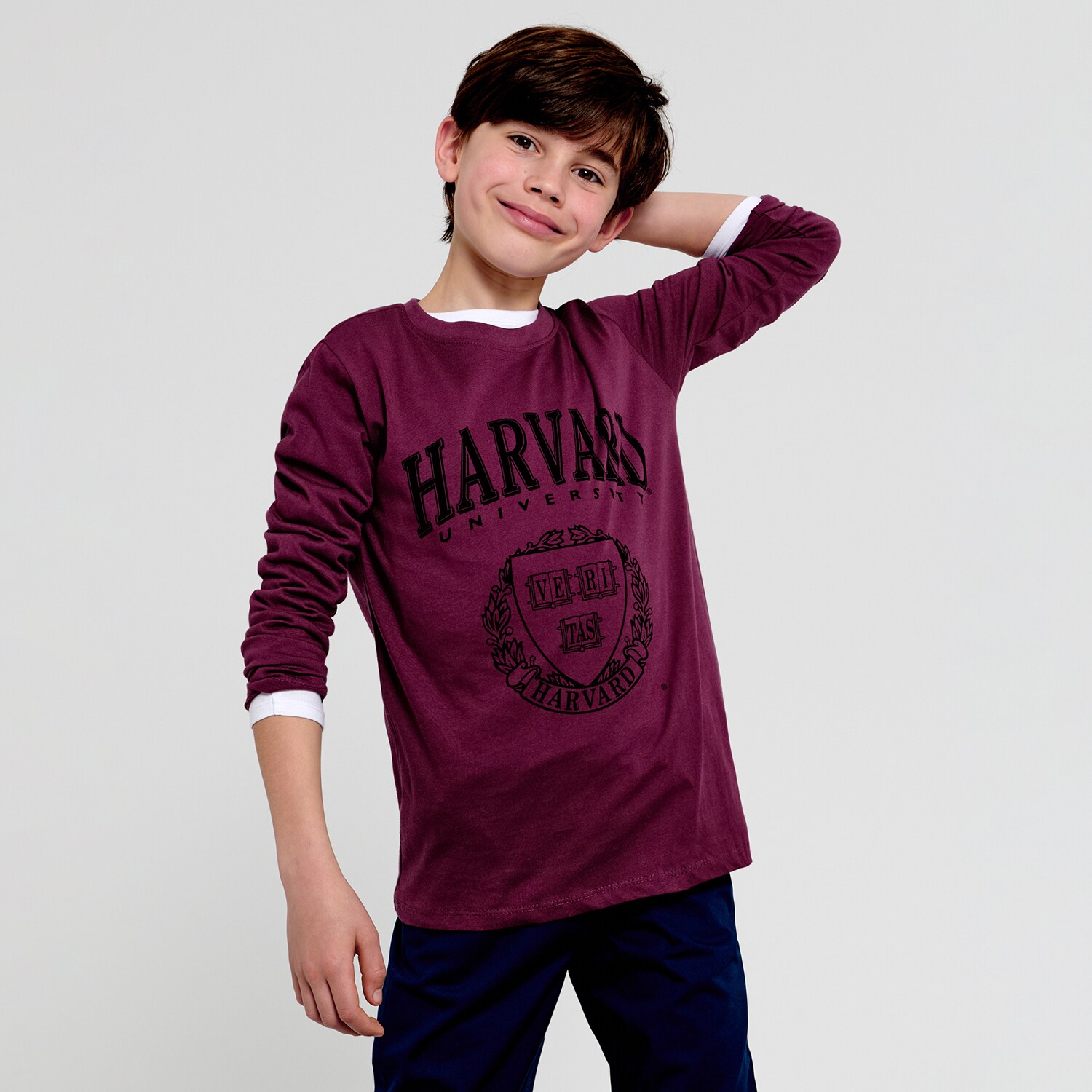 Sinsay - Tricou Harvard cu mânecă lungă - Violet