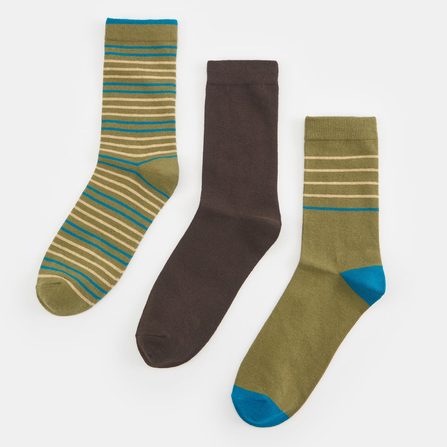 Levně Sinsay - Sada 3 párů ponožek s vysokým podílem bavlny - Vícebarevná