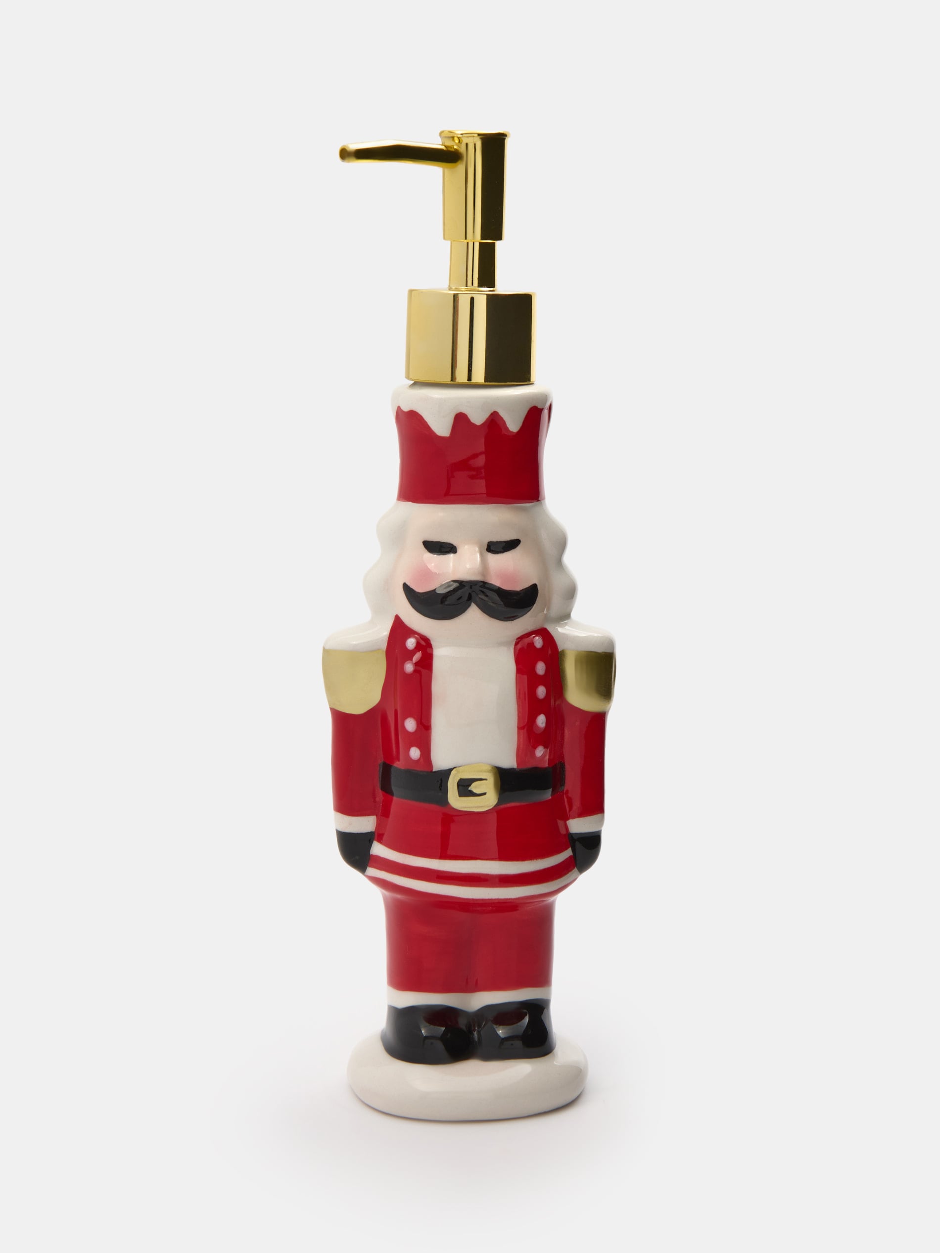 Sinsay - Χριστουγεννιάτικος διανομέας σαπουνιού σε σχήμα σπαστήρα καρυδιών - κοκκινο φωτογραφία